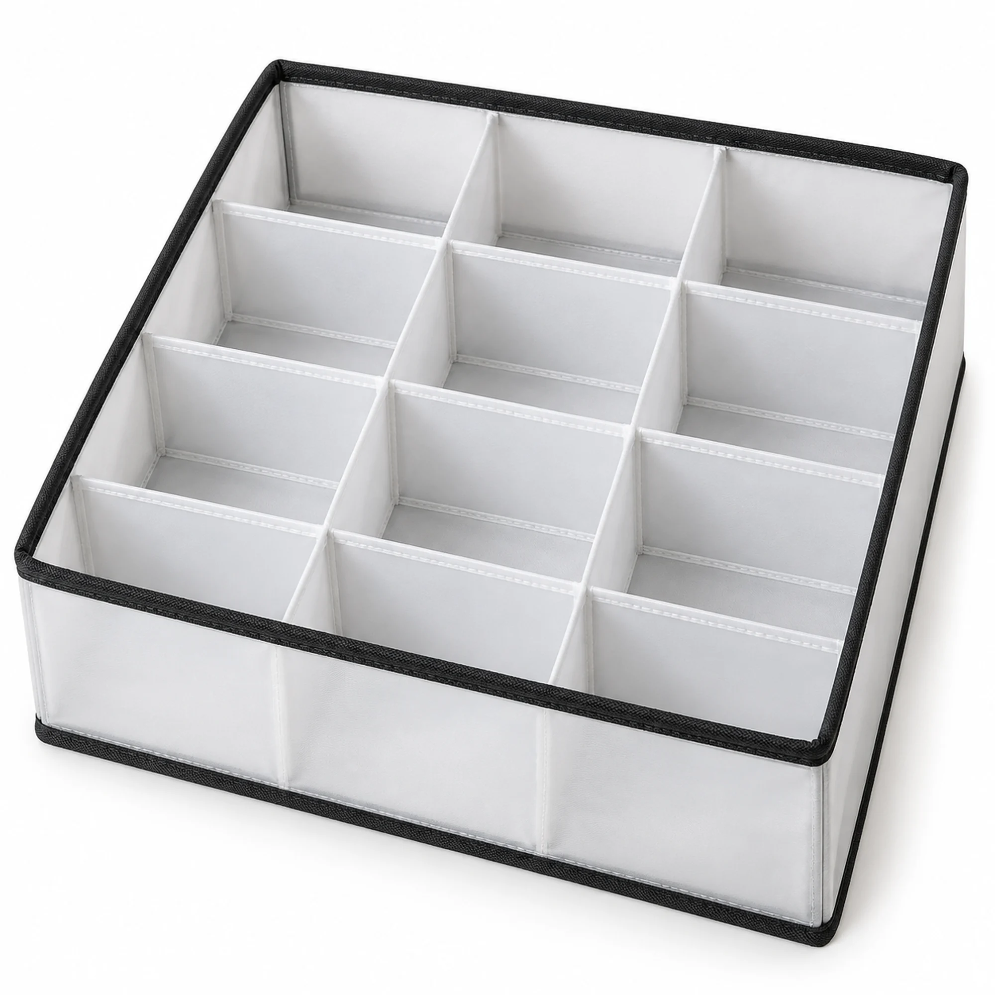 Organizador de Cajón de 12 Compartimentos de PEVA y PP, 32 × 32 × 12 cm, 1 Unidad