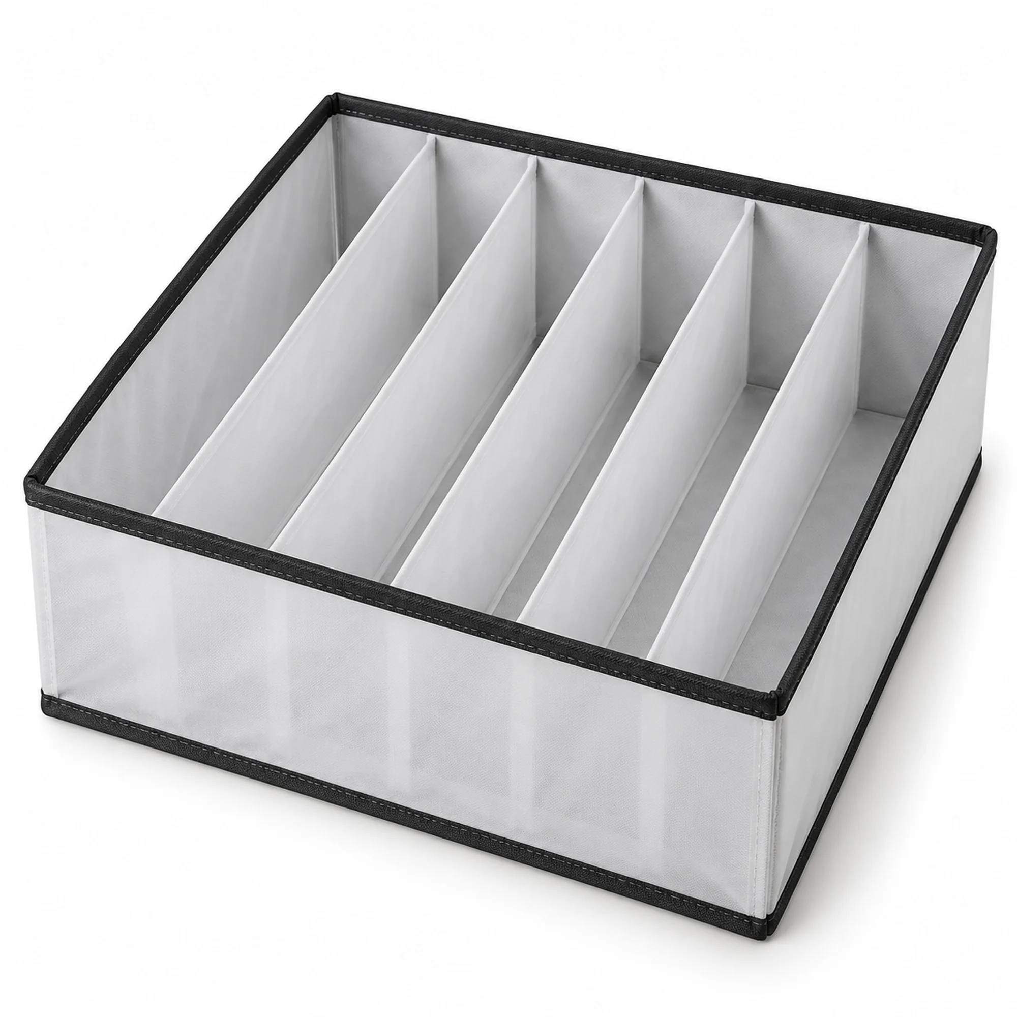 Organizador de Cajón de 6 Compartimentos de PEVA y PP, 32 × 32 × 12 cm, 1 Unidad