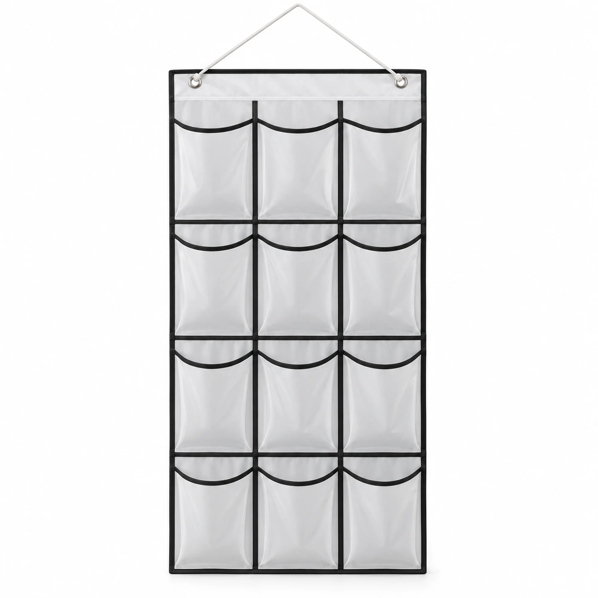 Organizador Colgante de 12 Bolsillos de PEVA y PP, 40 × 90 cm, 1 Unidad