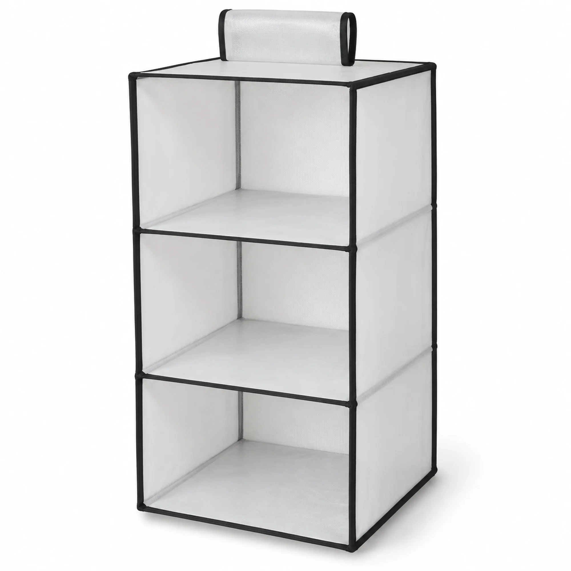 Organizador Colgante de Clóset de 3 Niveles de PEVA y PP, 30 × 30 × 60 cm, 1 Unidad