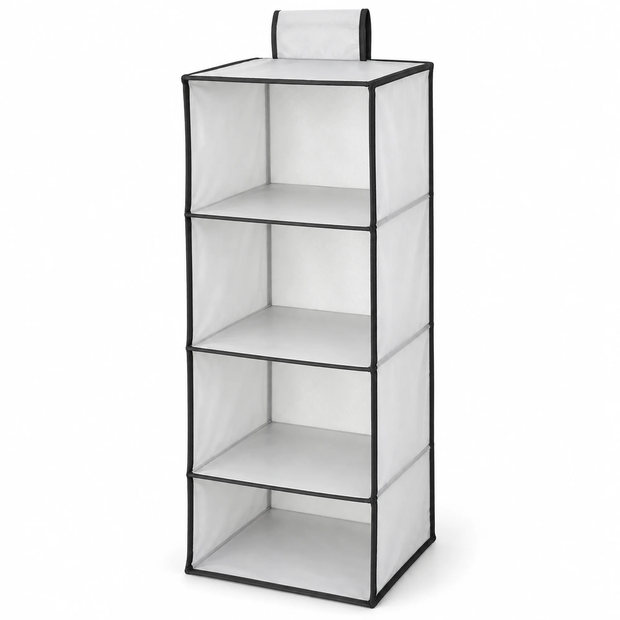 Organizador Colgante de Clóset de 4 Niveles de PEVA y PP, 30 × 30 × 80 cm, 1 Unidad