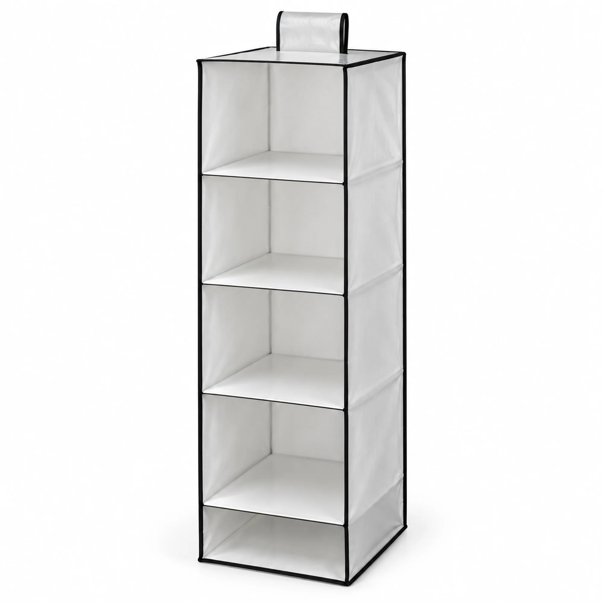 Organizador Colgante de Clóset de 5 Niveles de PEVA y PP, 30 × 30 × 100 cm, 1 Unidad