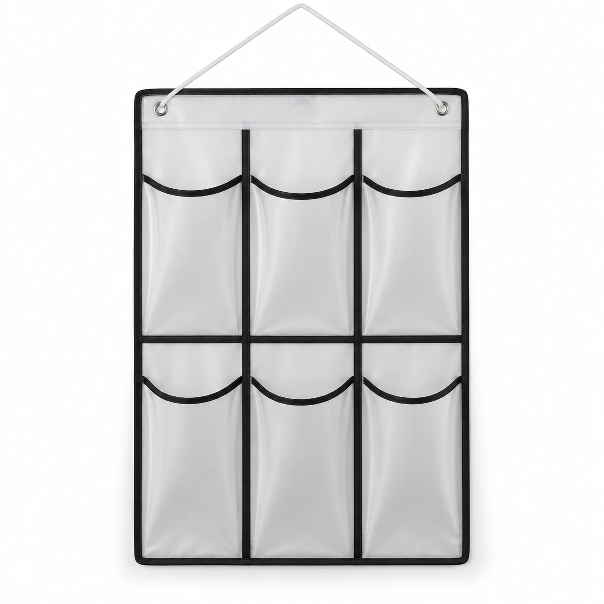 Organizador Colgante de 6 Bolsillos de PEVA y PP, 36 × 59 cm, 1 Unidad