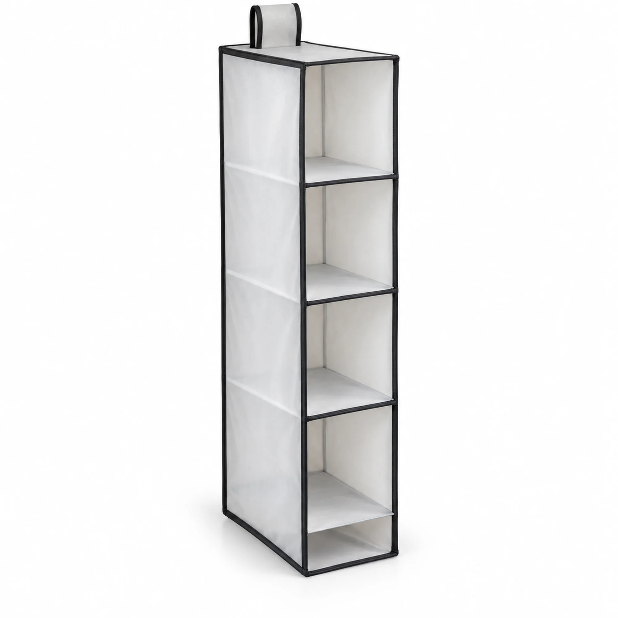 Organizador Colgante Estrecho de Clóset de 5 Niveles de PEVA y PP, 15 × 30 × 70 cm, 1 Unidad