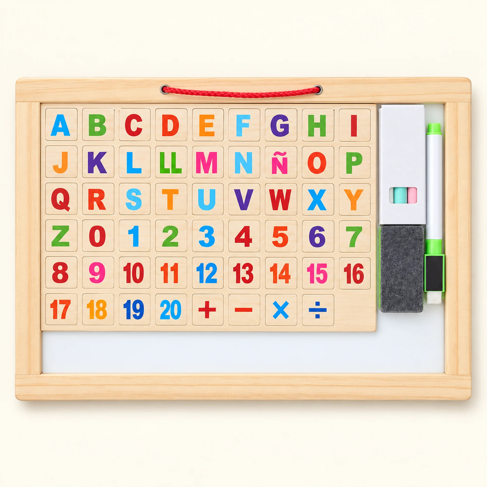 Pizarra Magnética Educativa en Español, 90 Piezas, 31 × 20 cm