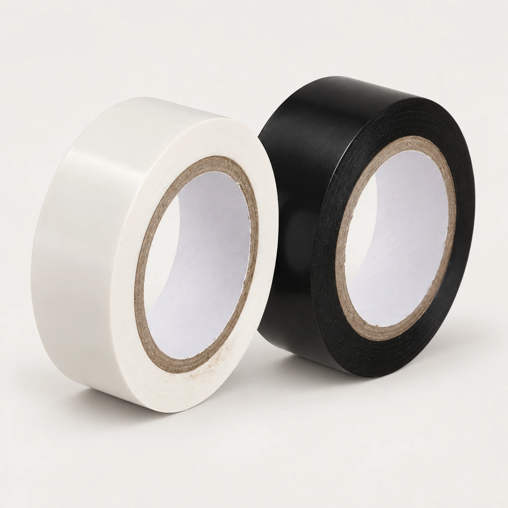 Set de 2 Cintas Aisladoras PVC Negra y Blanca, 19 mm × Aprox. 10 m