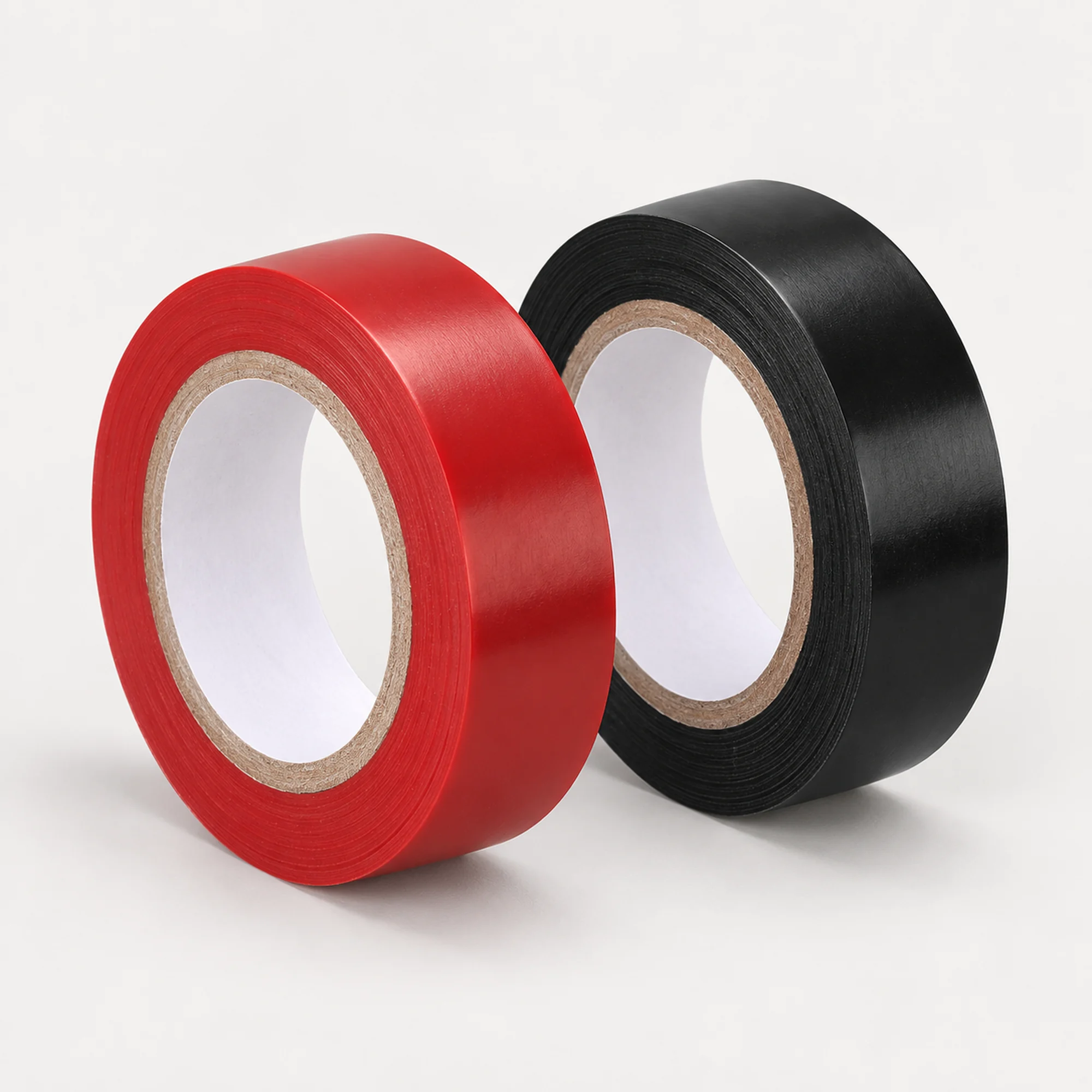 Set de 2 Cintas Aisladoras PVC Negra y Roja, 19 mm × Aprox. 10 m