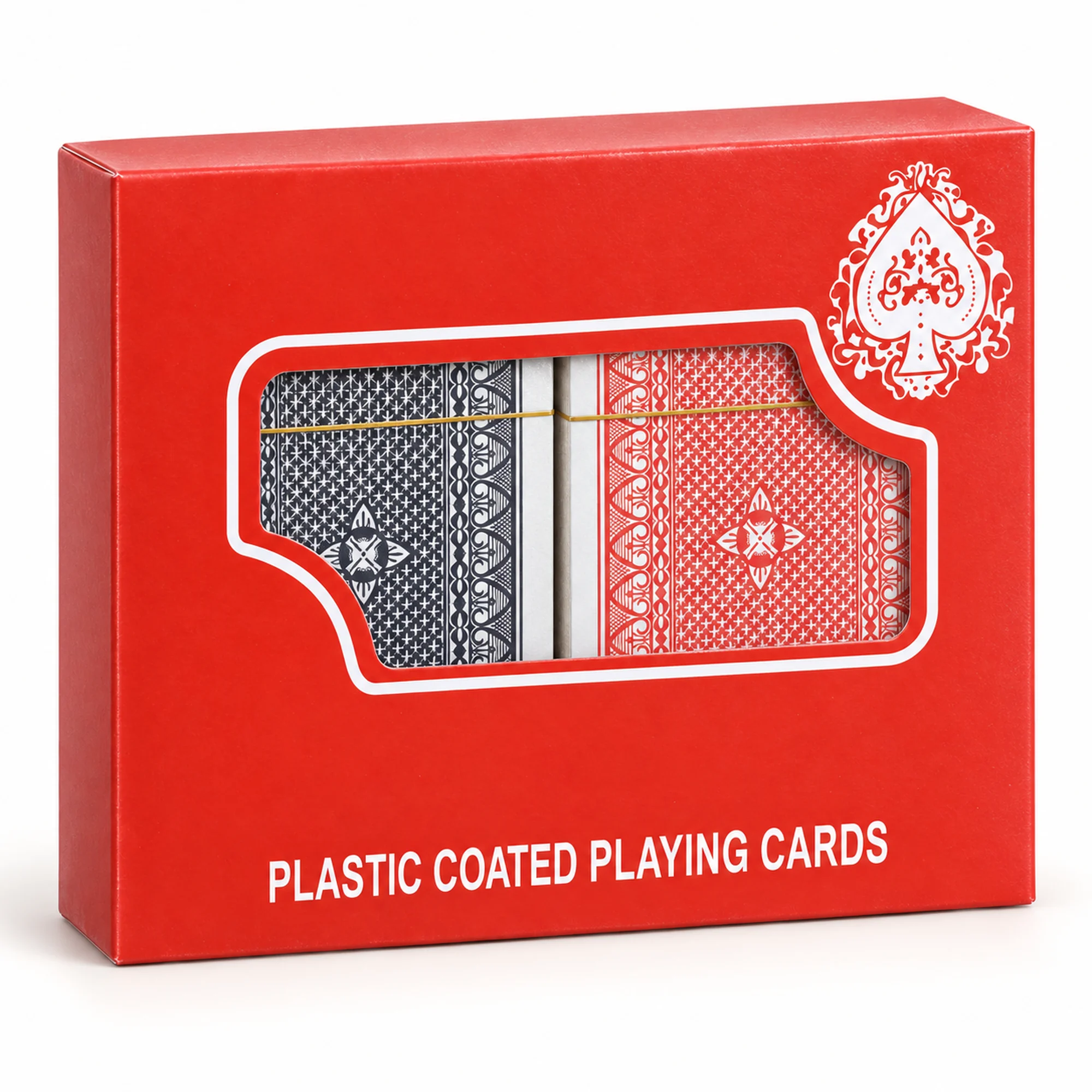 Set de 2 Mazos de Cartas de Póker Plastificadas con Caja