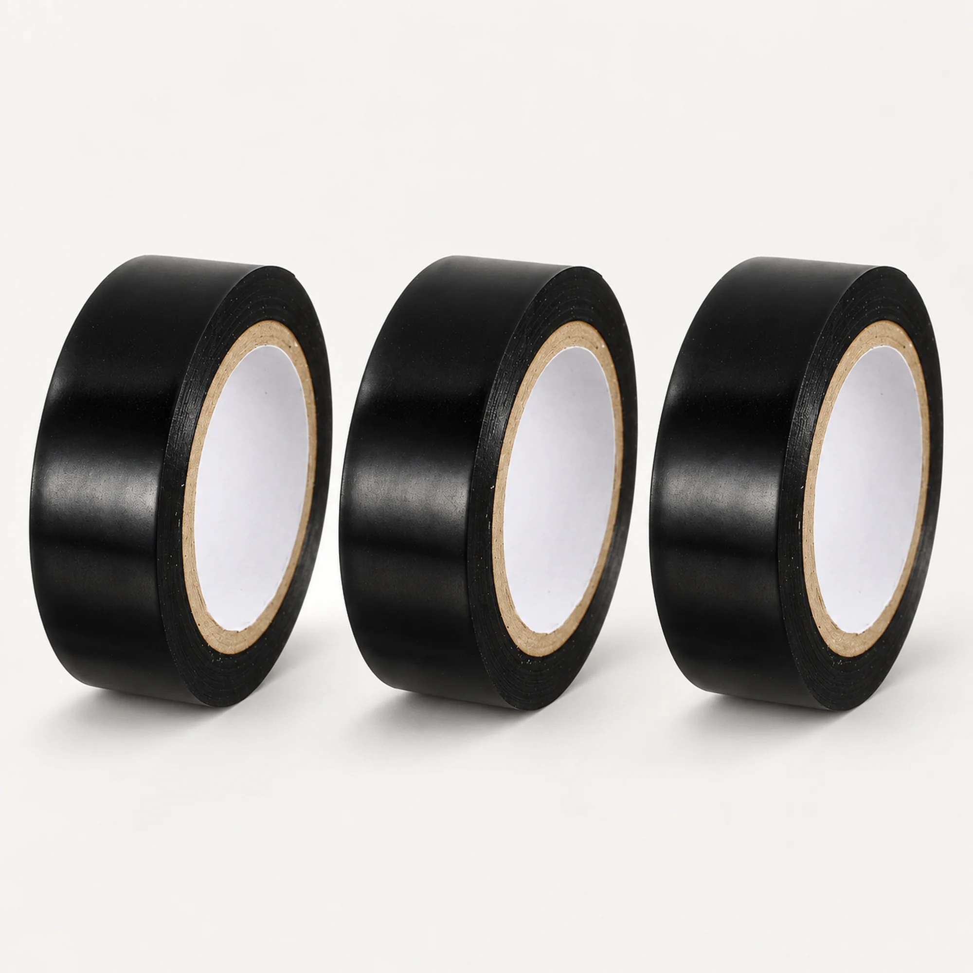 Set de 3 Cintas Aisladoras PVC Negras, 19 mm × Aprox. 6 m