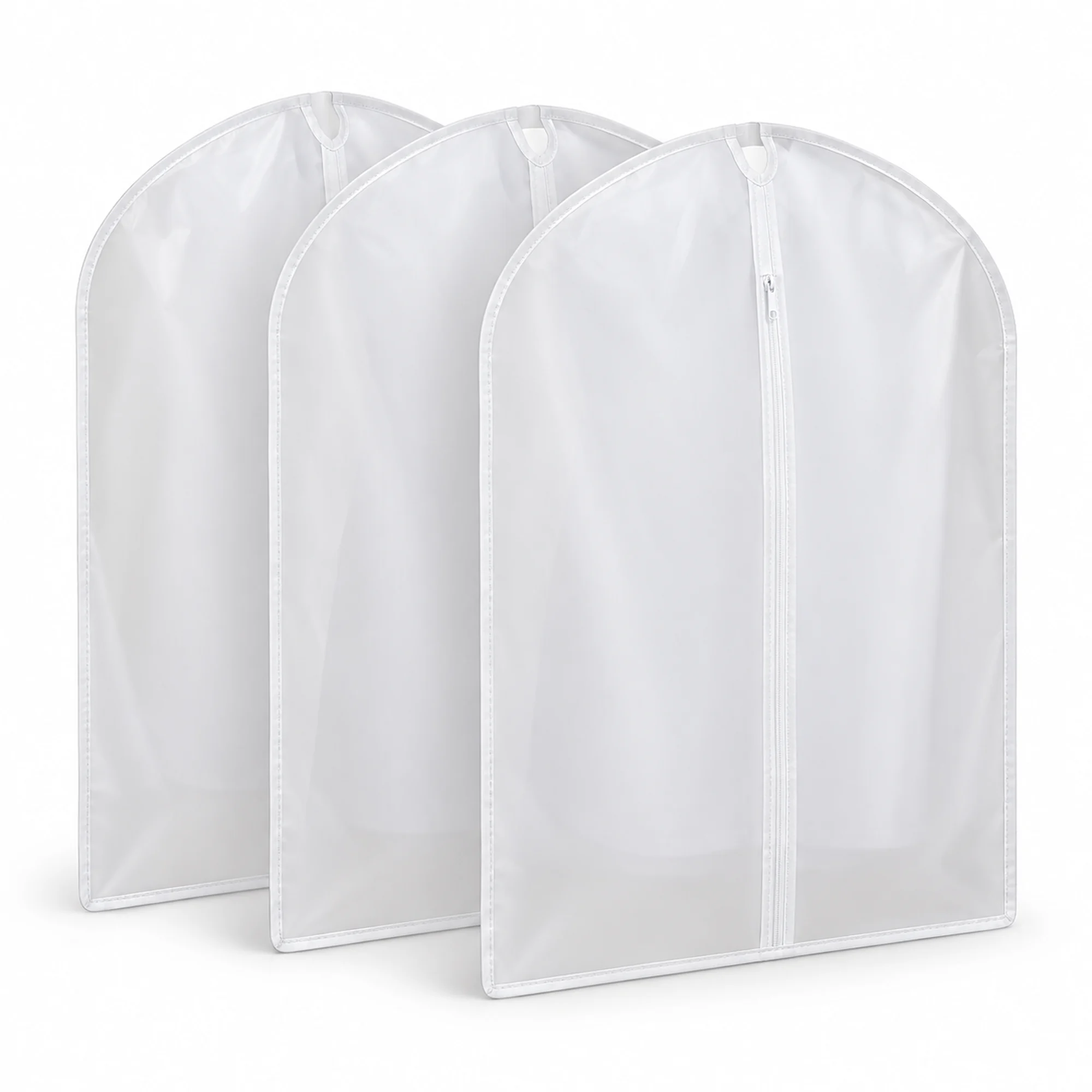Set de 3 Fundas para Traje de PEVA con Cierre, 60 × 80 cm, 3 Fundas