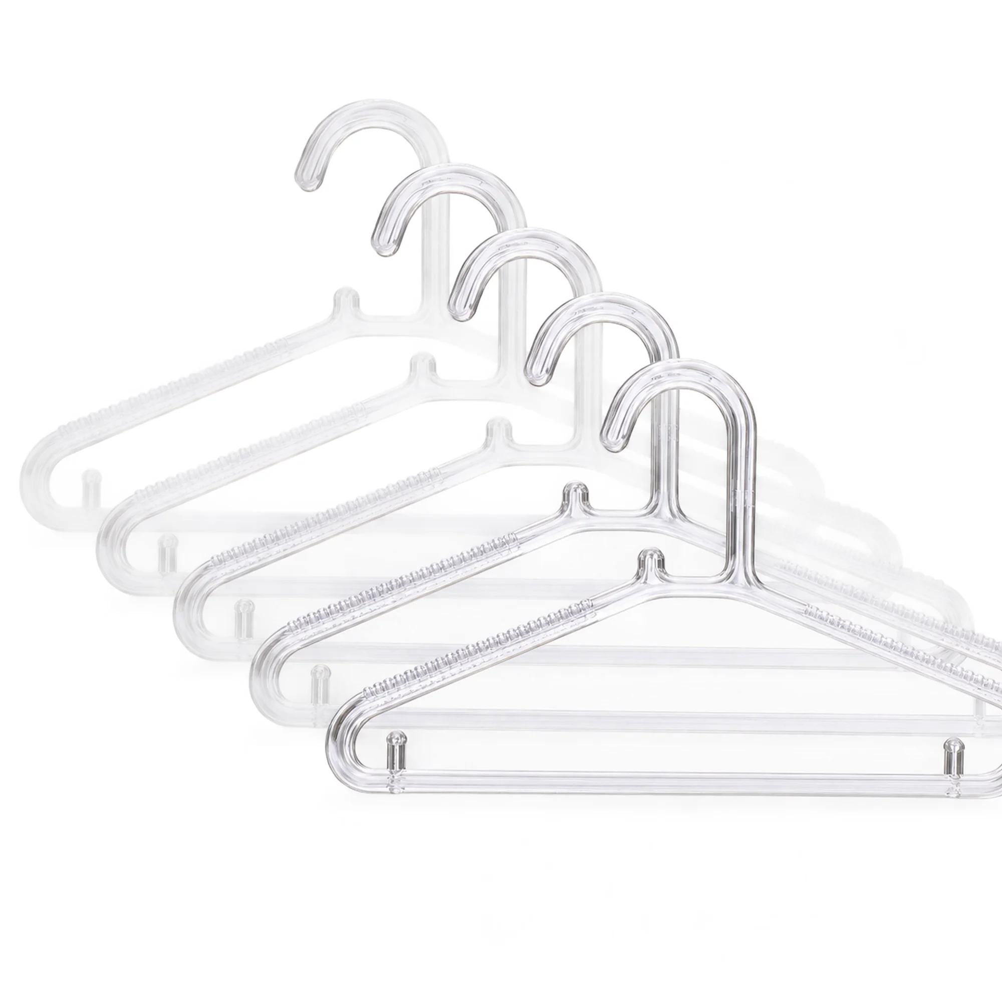 Set de 5 Colgadores Transparentes de 37 cm