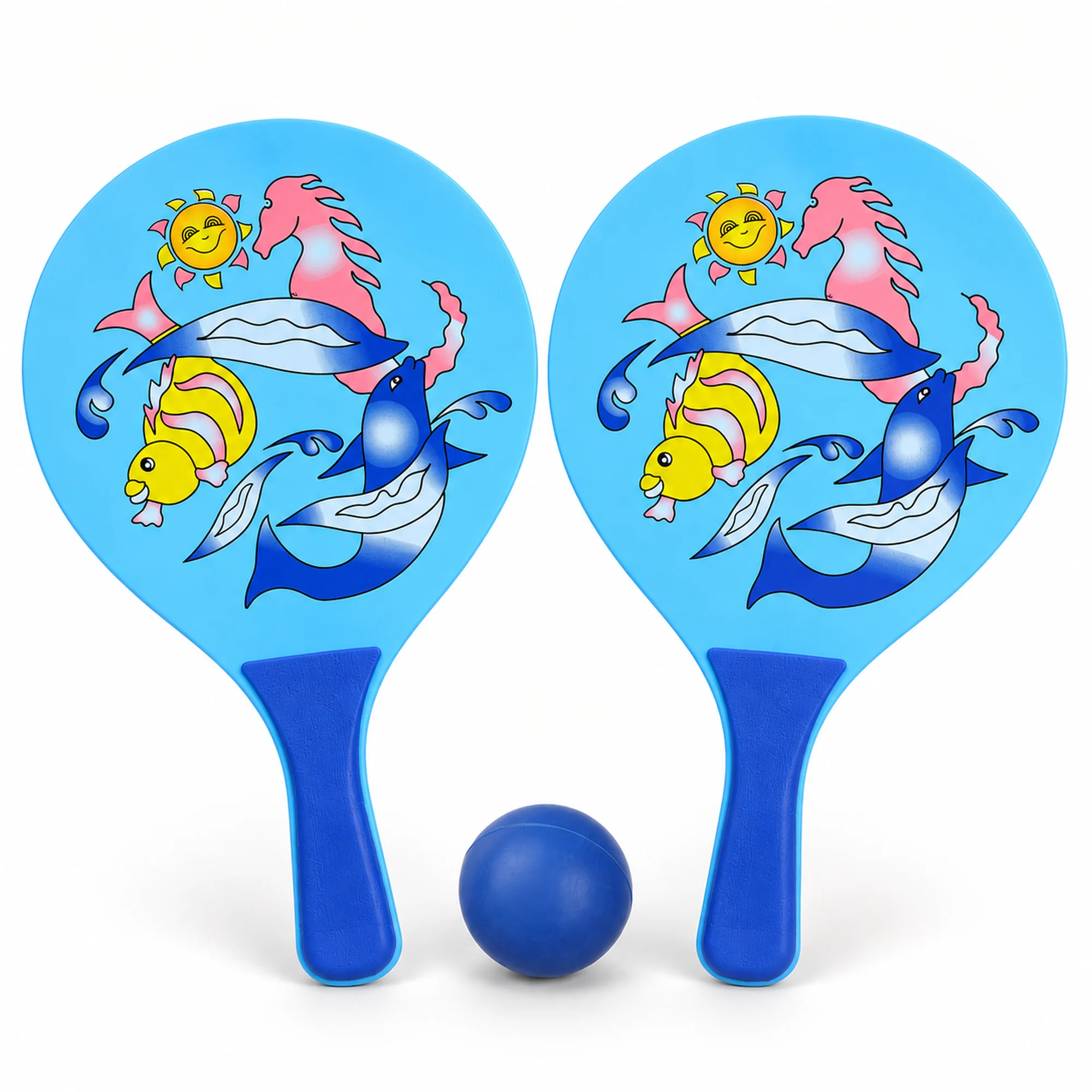 Set de Paletas de Playa Delfines con Pelota, 38 cm