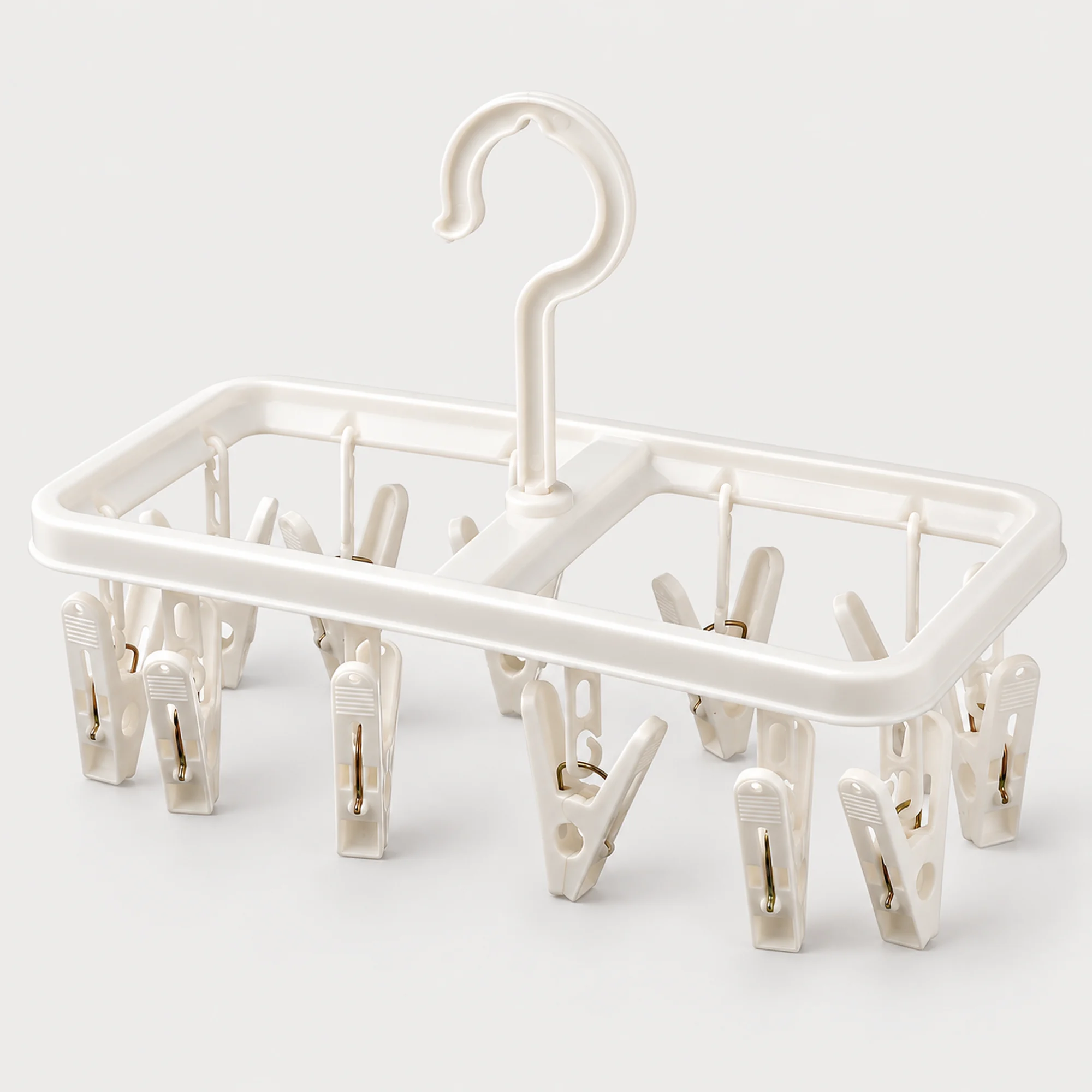 Tendedero Colgante Rectangular Compacto con 12 Pinzas, 26 × 11 cm