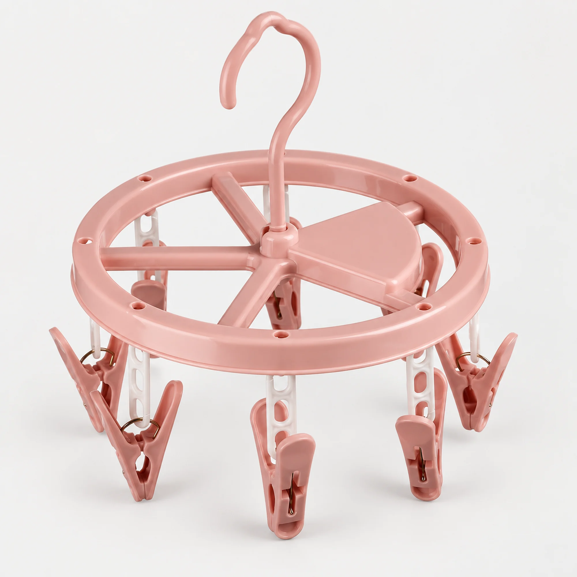 Tendedero Colgante Circular Compacto con 8 Pinzas, diámetro 17 cm