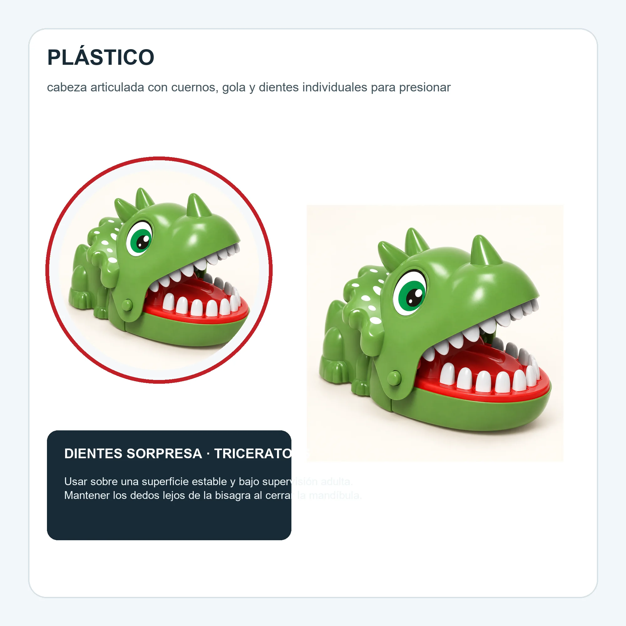 Juego Dentista Triceratops, 15,5 × 10 × 10,5 cm, Color Surtido