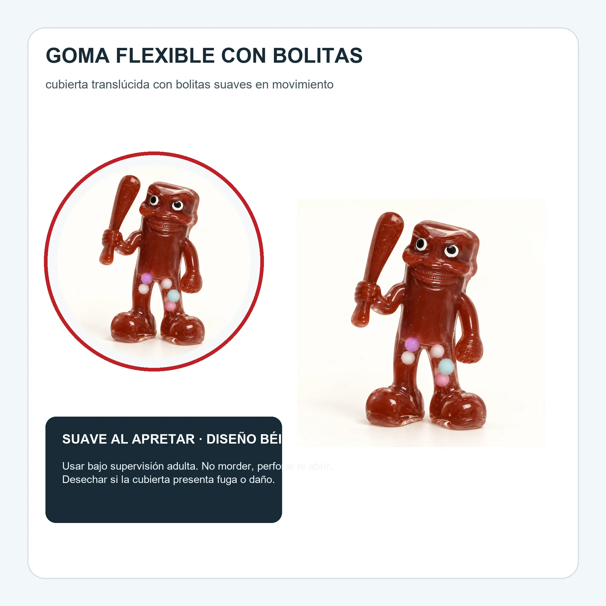 Juguete Antiestrés Jugador de Béisbol, Empaque 13 × 12,5 cm