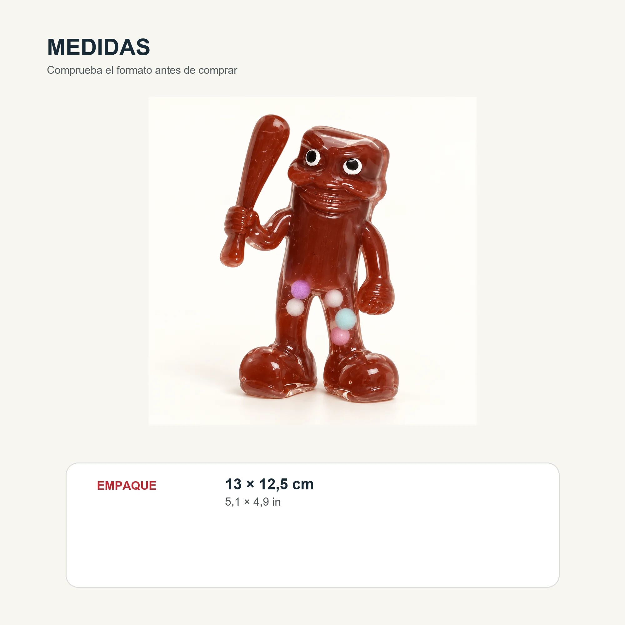 Juguete Antiestrés Jugador de Béisbol, Empaque 13 × 12,5 cm