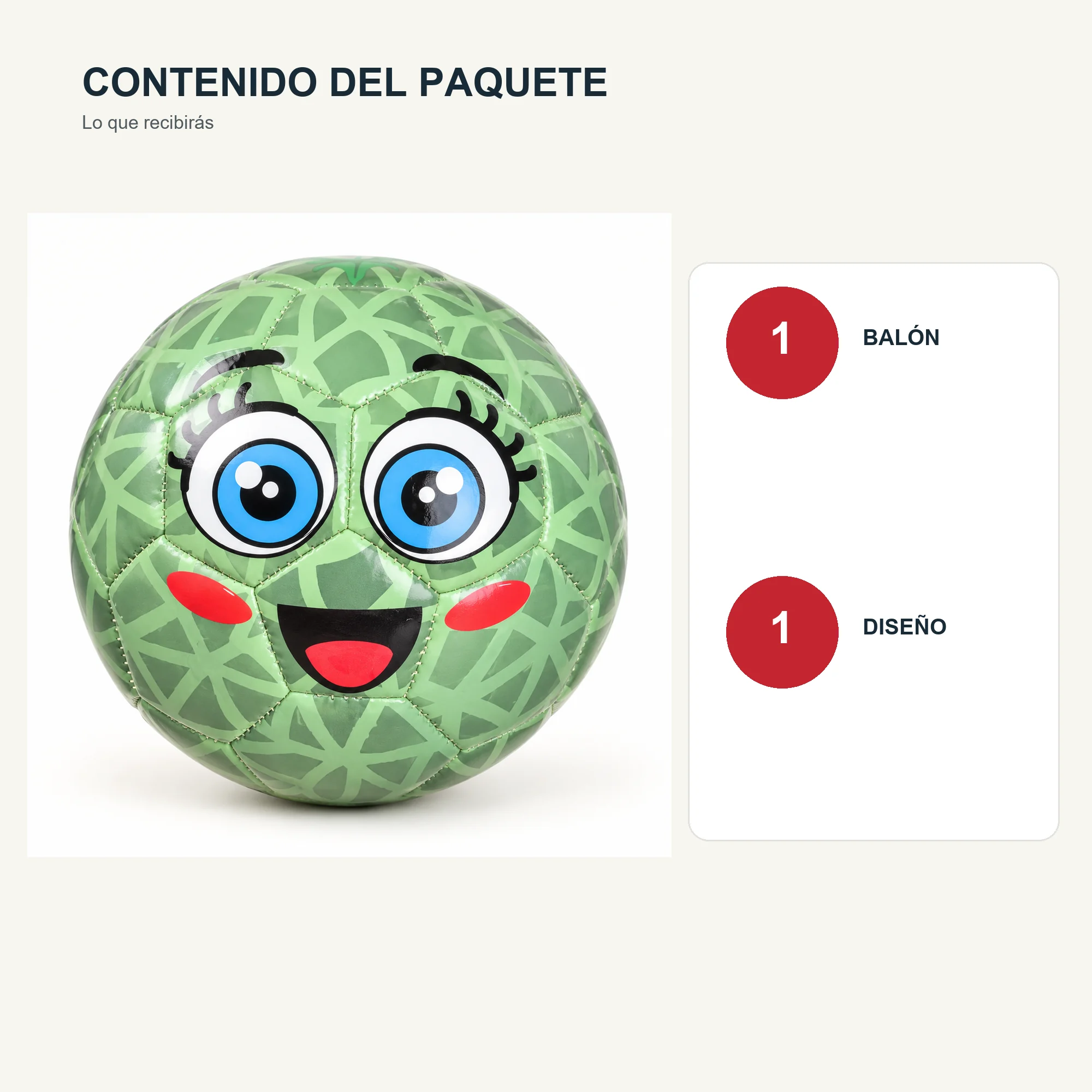 Balón de Espuma Fruta con Expresión N.º 2, 14 cm