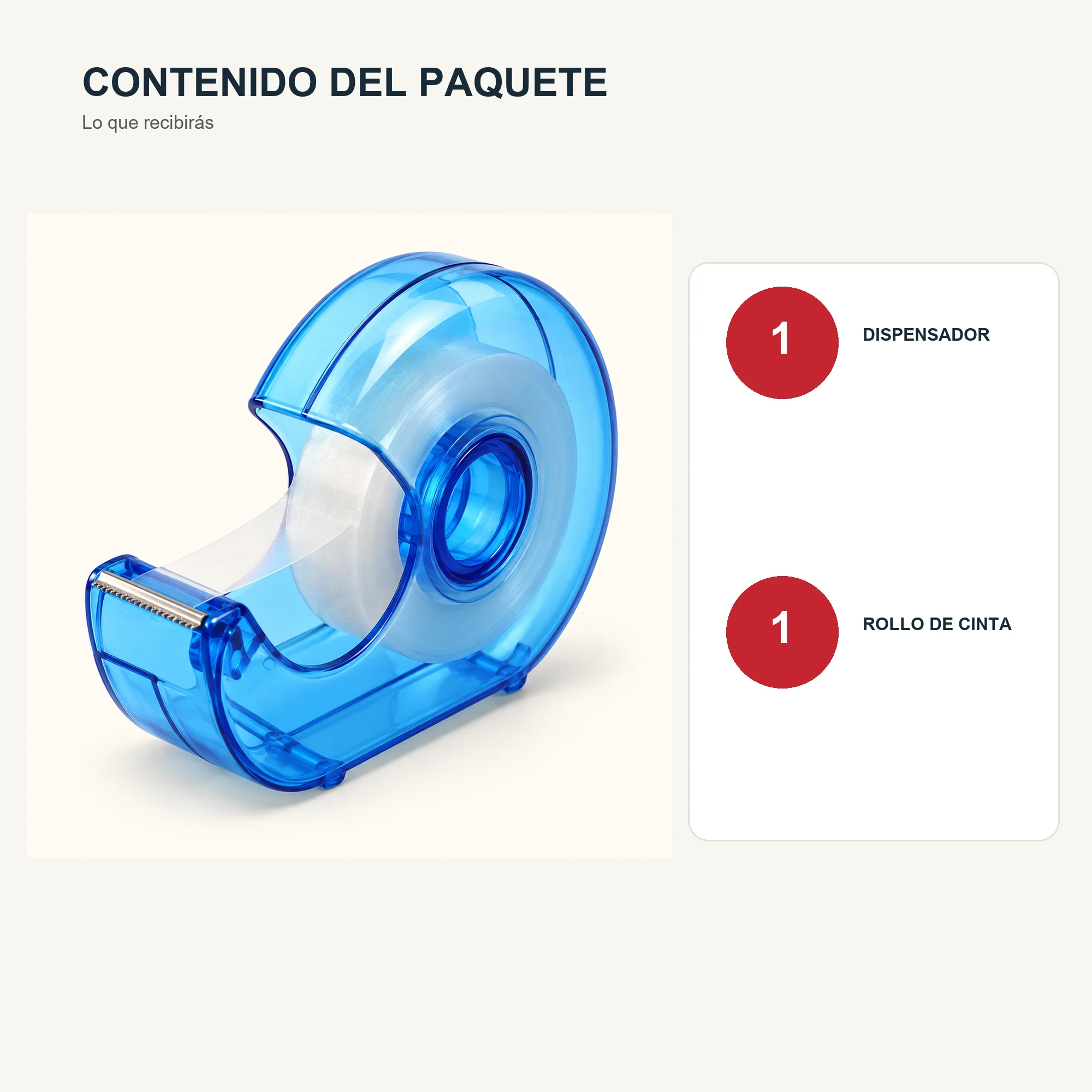 Dispensador de Cinta Azul con Rollo de 15 mm × 30 m