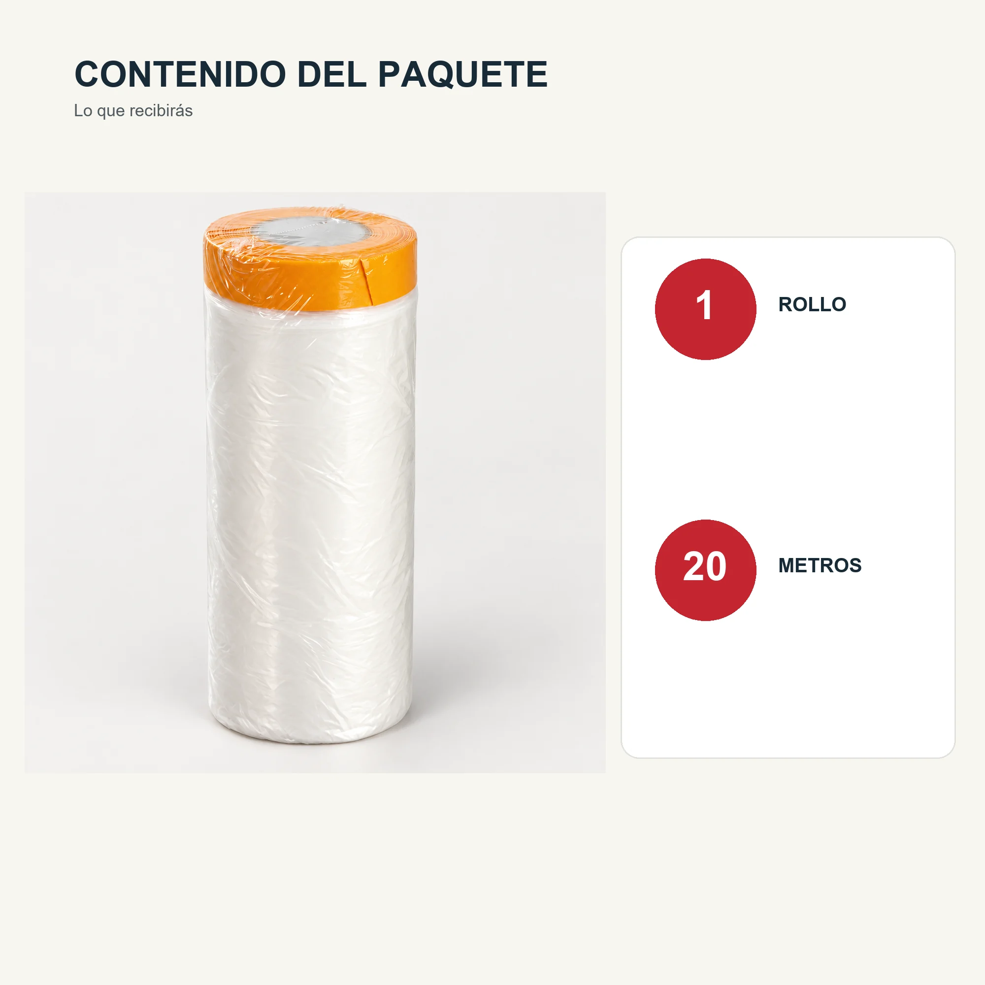 Film de Enmascarar para Pintura con Cinta, 150 cm × 20 m