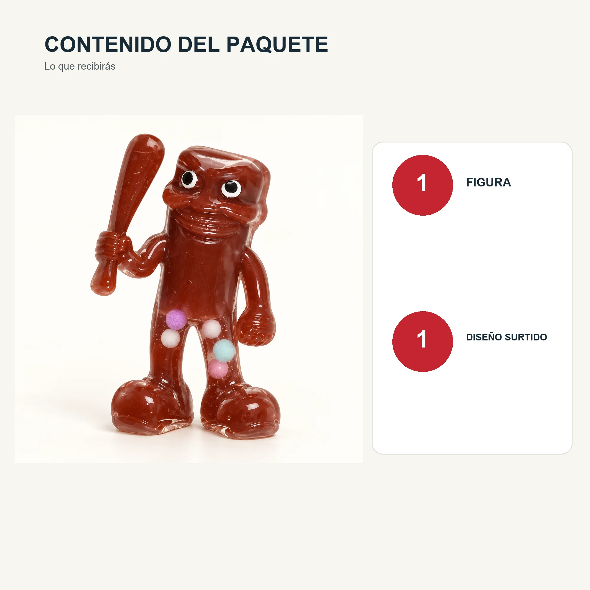 Juguete Antiestrés Jugador de Béisbol, Empaque 13 × 12,5 cm
