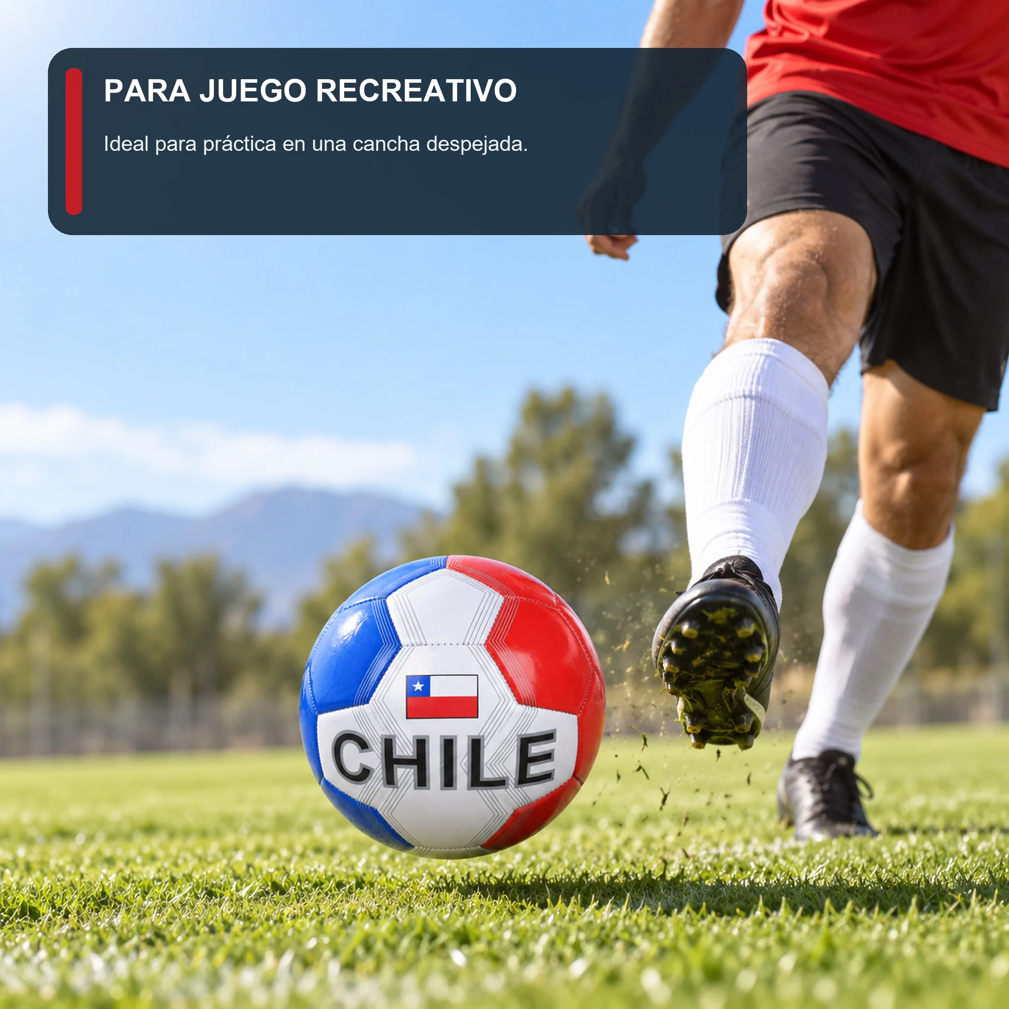 Balón de Fútbol Chile N.º 5, 21,5 cm