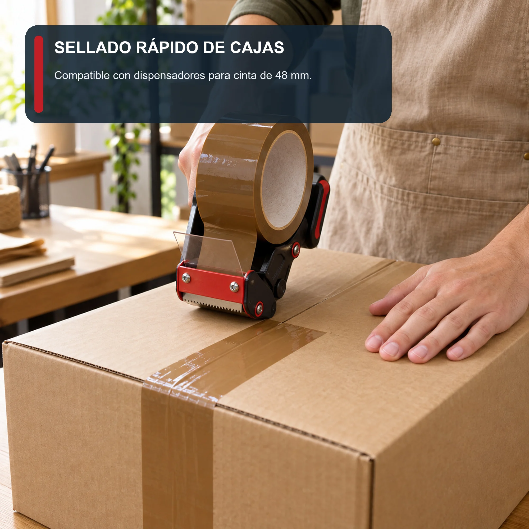 Cinta de Embalaje Marrón, 48 mm × 150 m