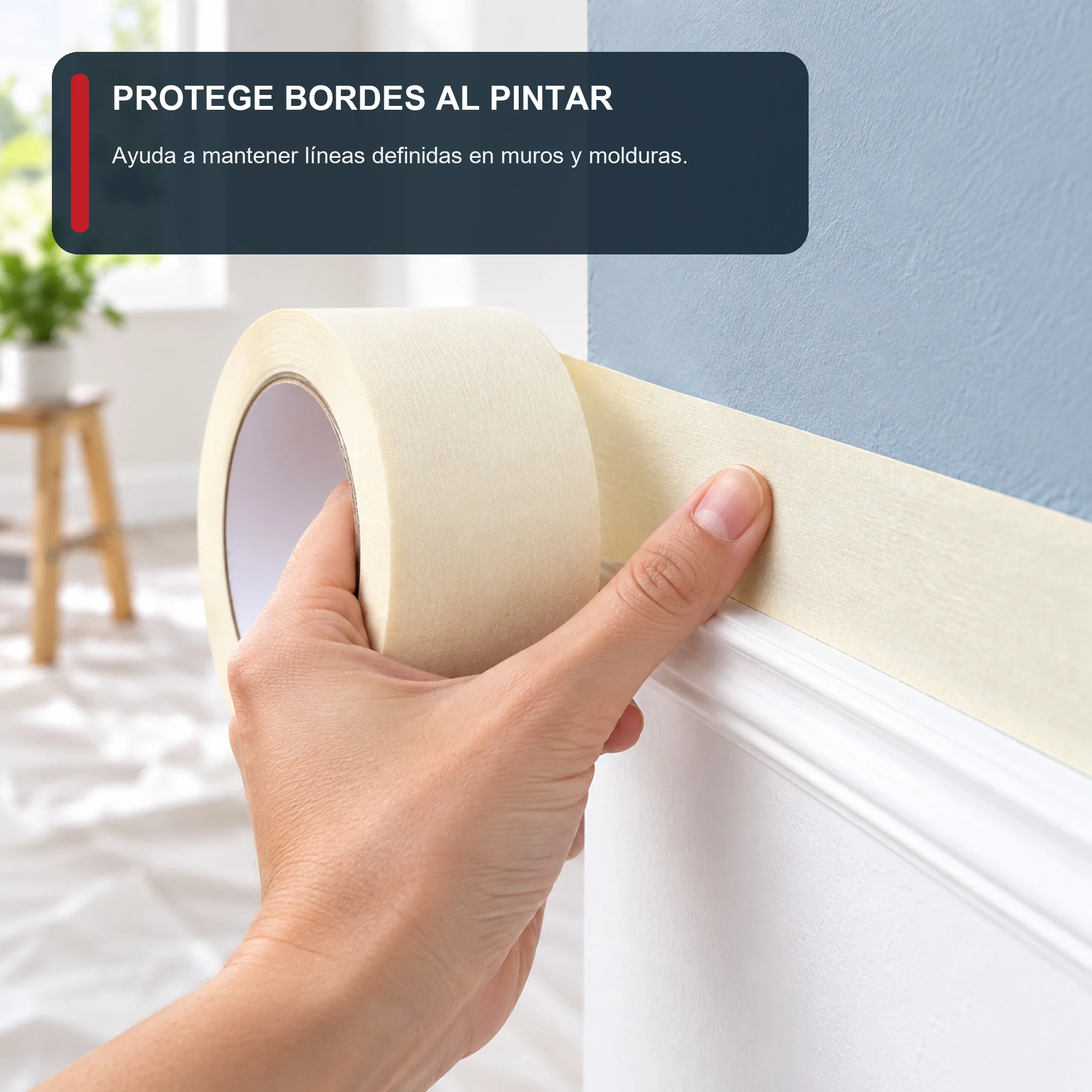 Cinta de Enmascarar para Pintura, 18 mm × 40 m