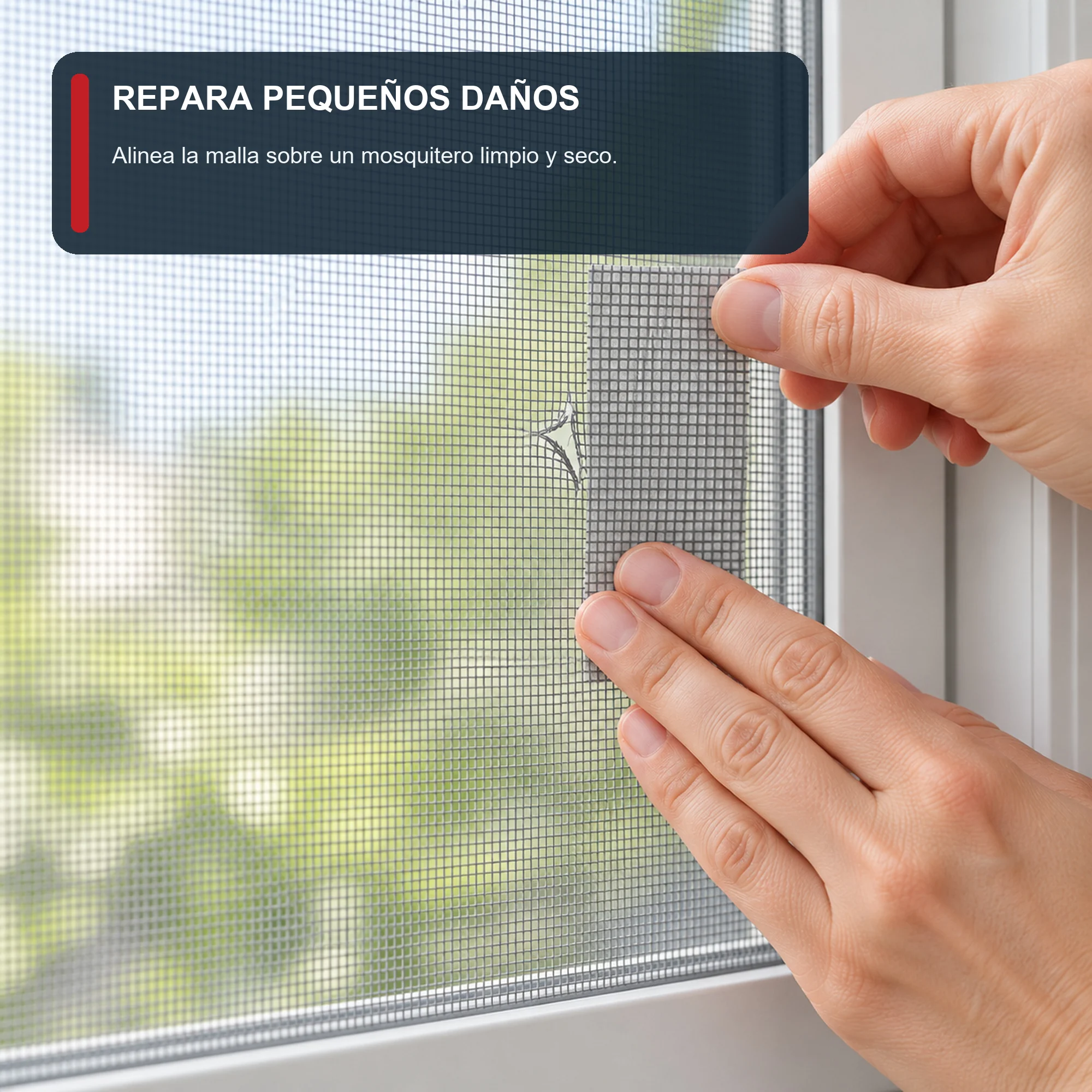 Cinta de Reparación para Mosquitero Gris, 50 mm × 2 m