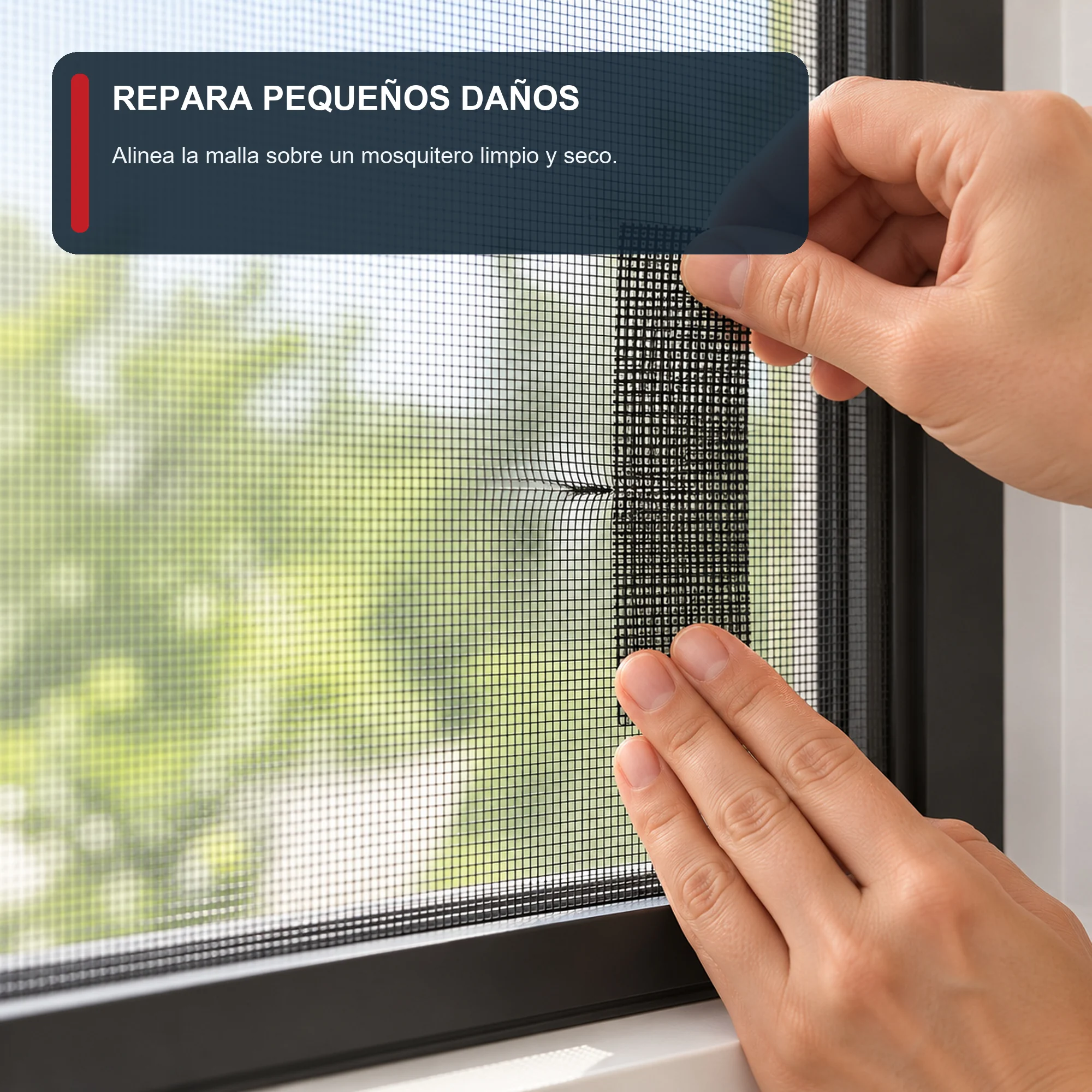 Cinta de Reparación para Mosquitero Negra, 50 mm × 2 m