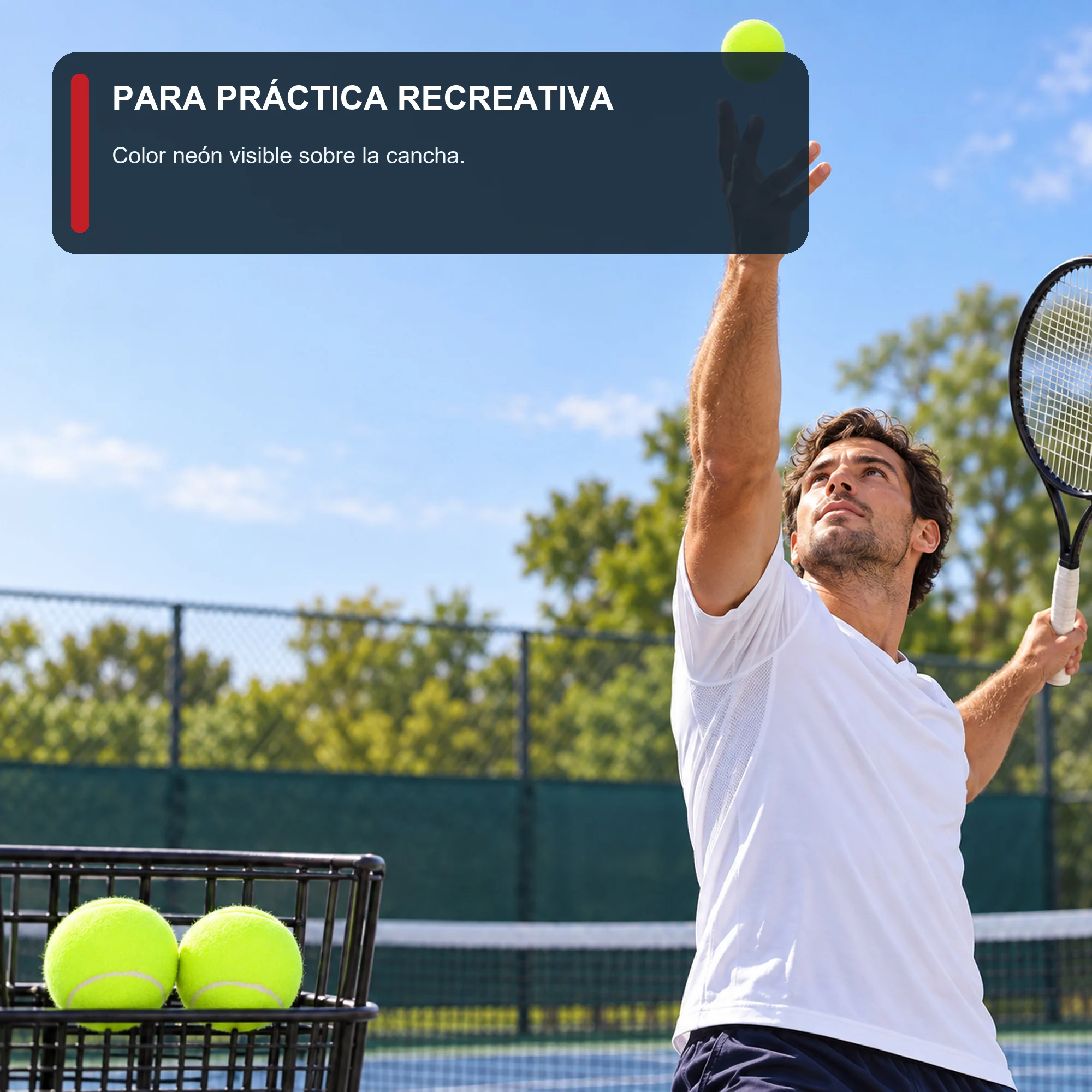 Pelotas de Tenis de Fieltro, 6 cm, Pack de 3