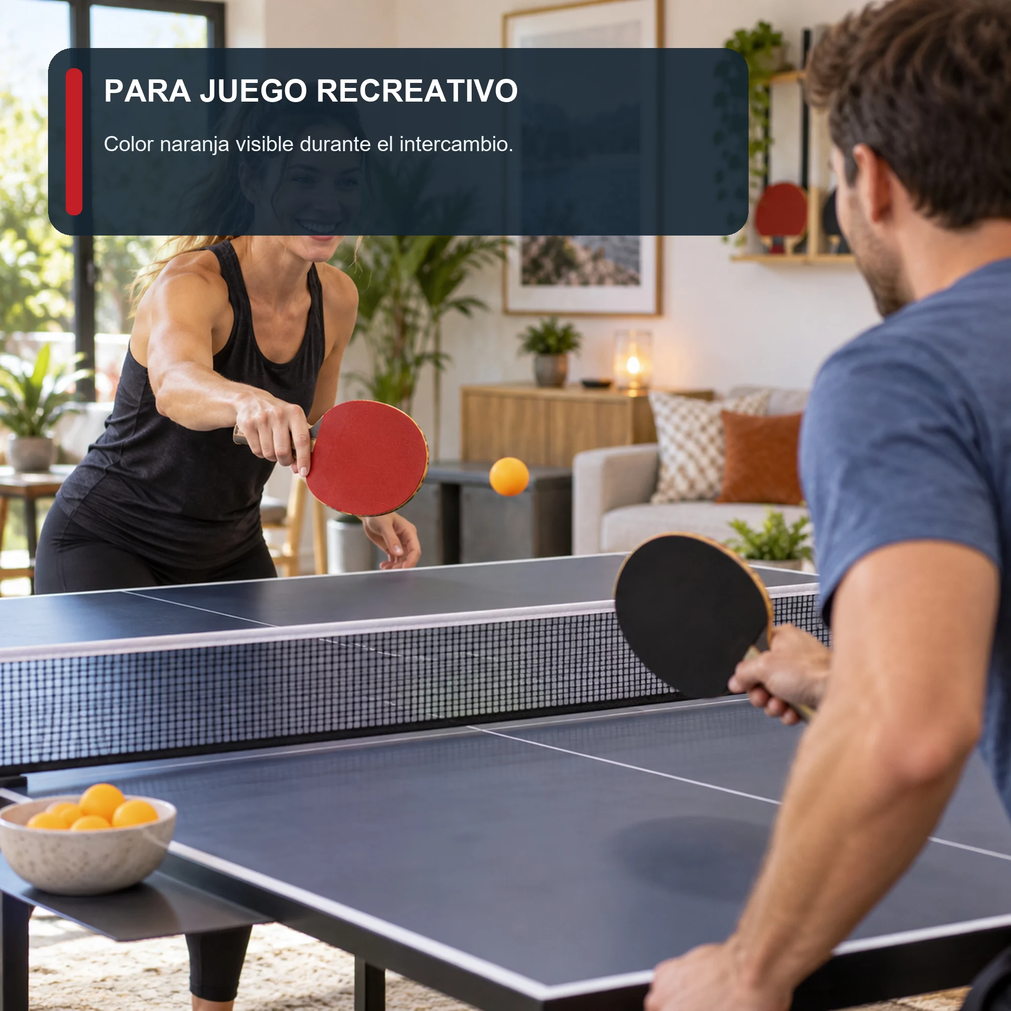 Pelotas de Tenis de Mesa Naranjas, 3,5 cm, Pack de 12