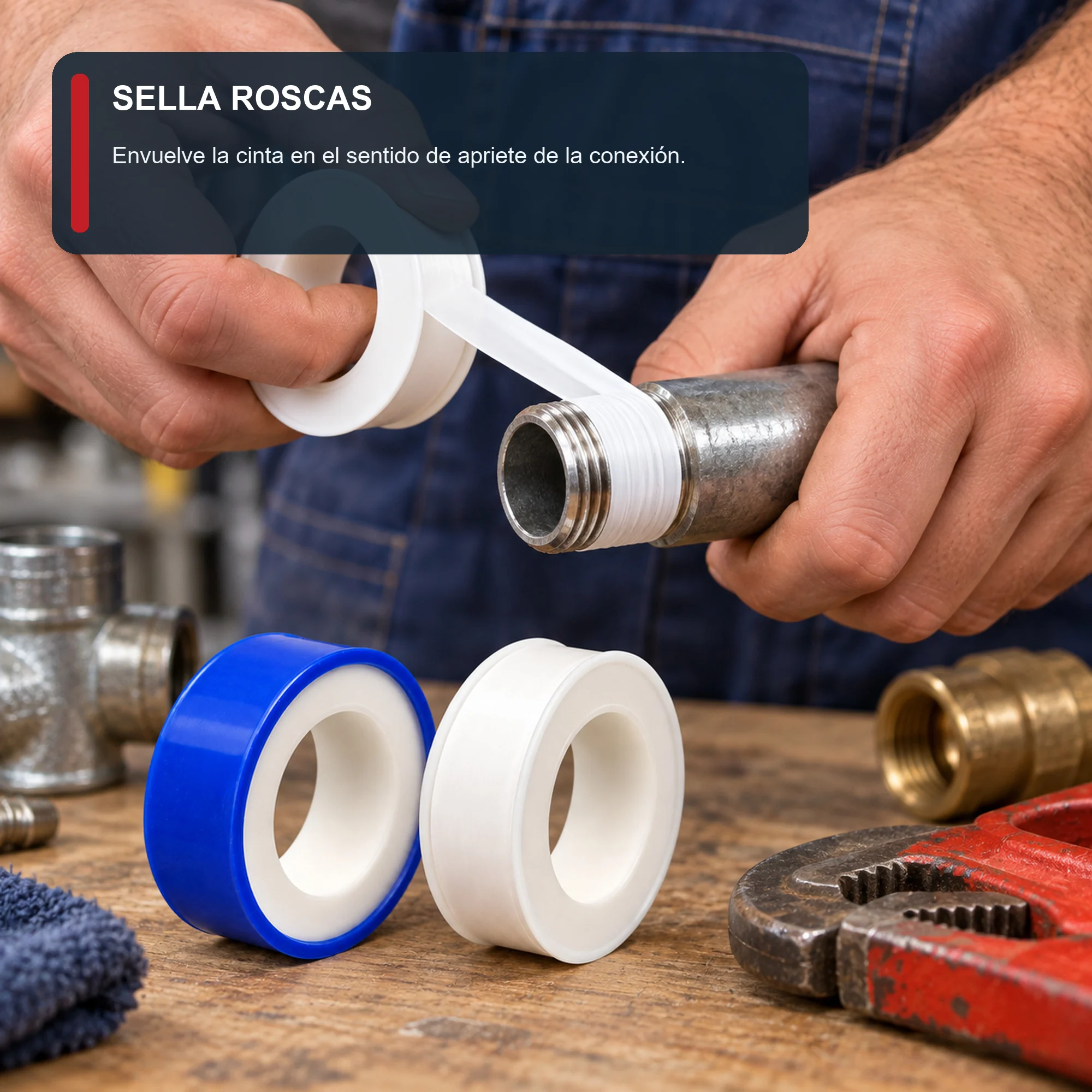 Set de 2 Cintas Selladoras de PTFE, 12 mm × 10 m