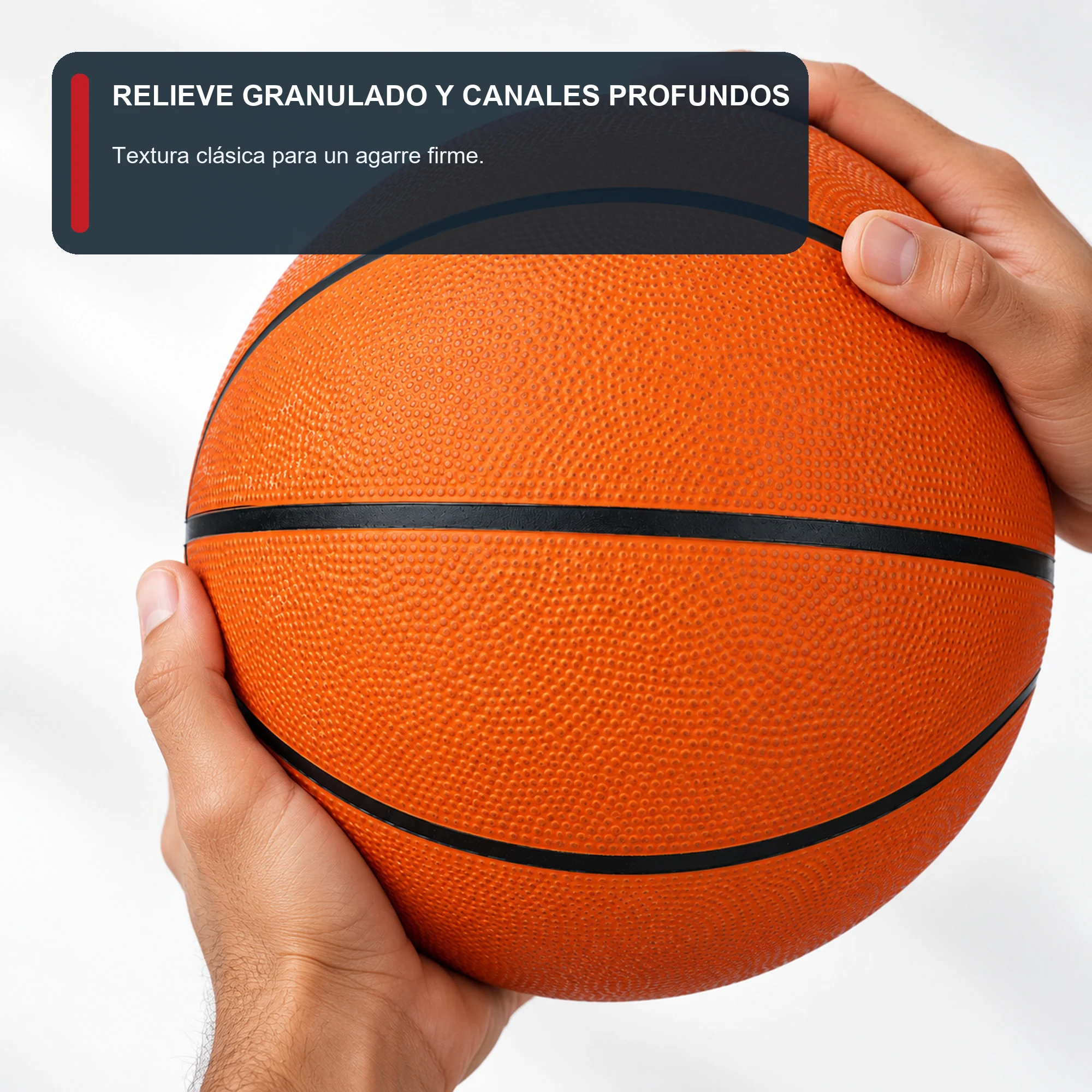 Balón de Básquetbol Naranja N.º 7, 22 cm