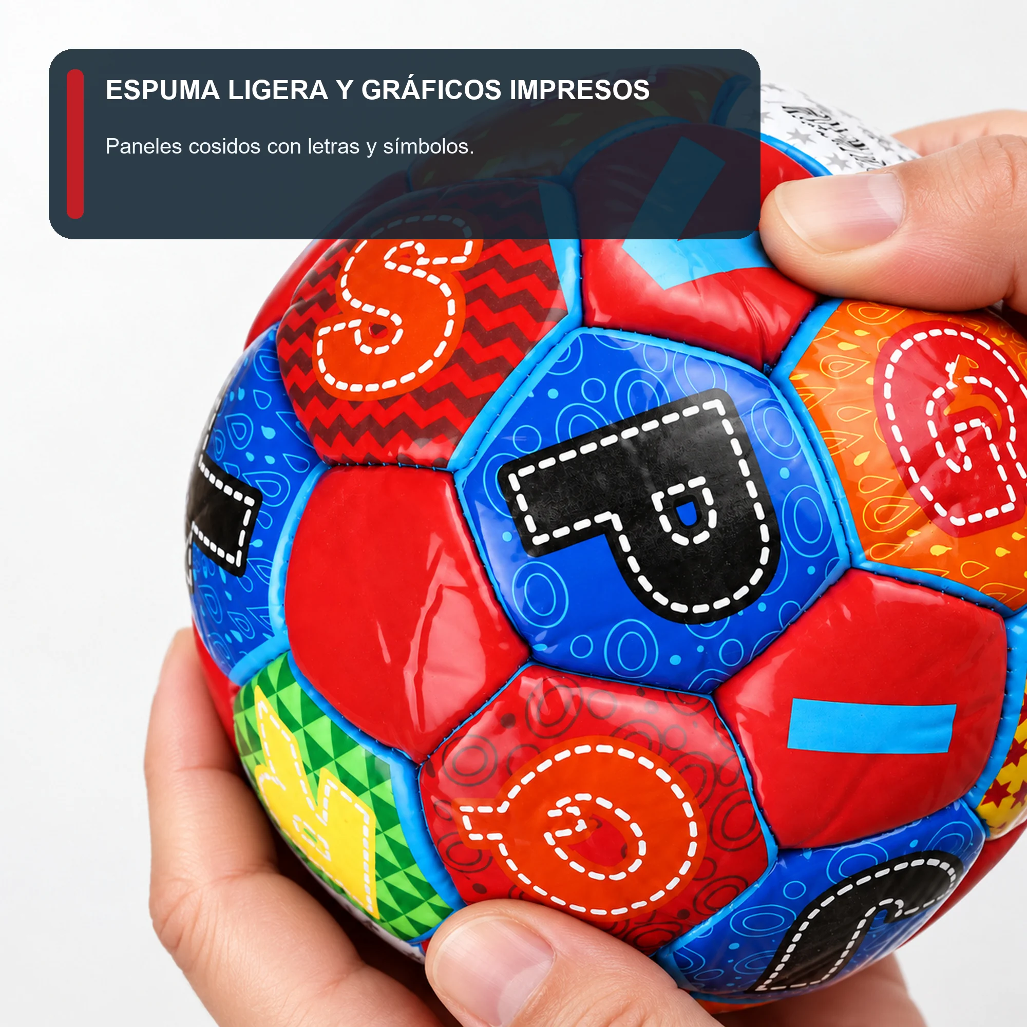 Balón de Espuma Letras Colorido N.º 2, 13 cm