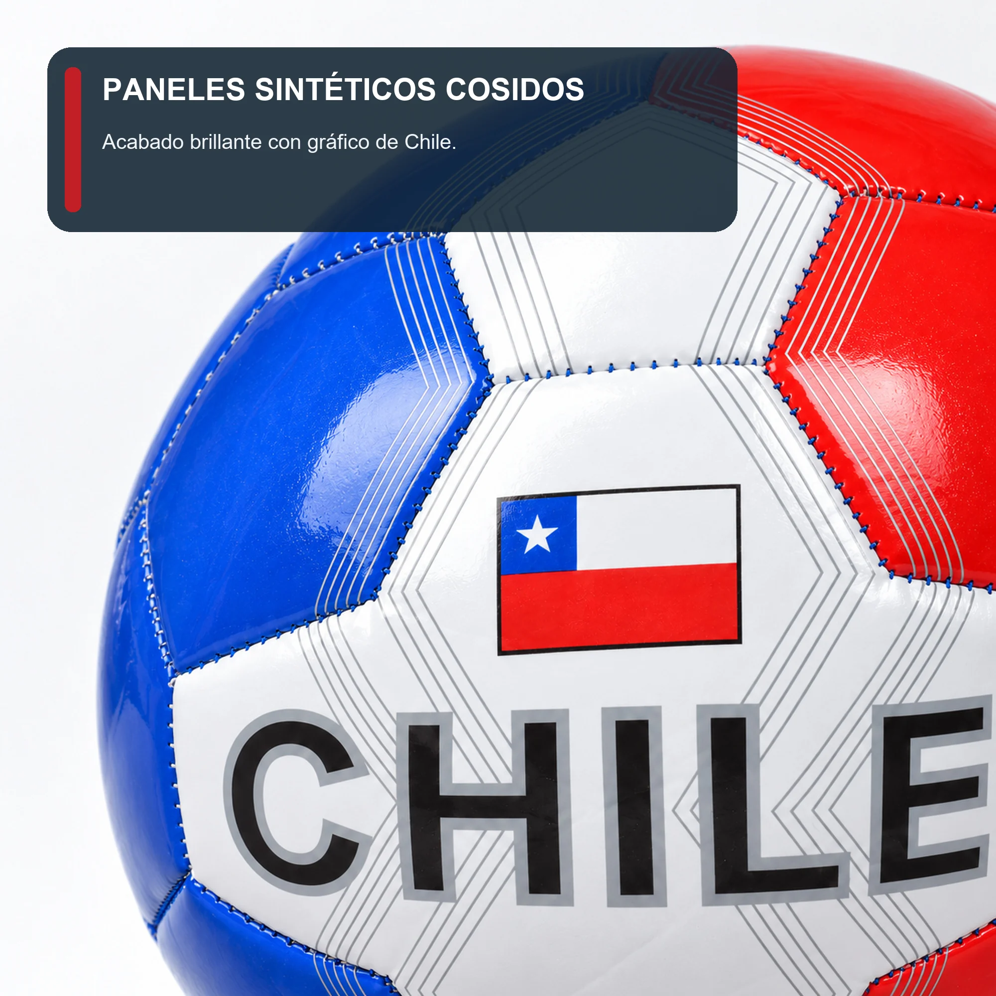 Balón de Fútbol Chile N.º 5, 21,5 cm