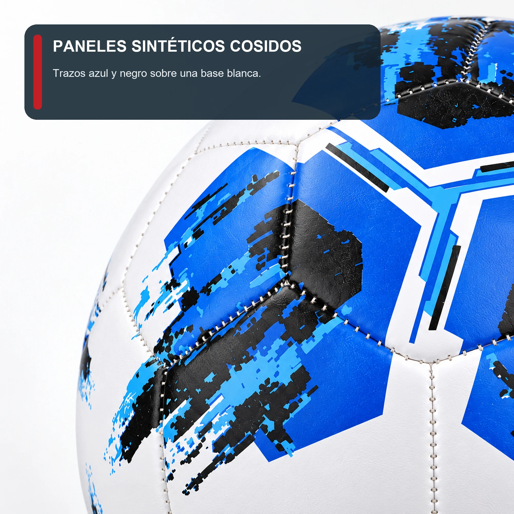 Balón de Fútbol Pinceladas Azules N.º 5, 20 cm