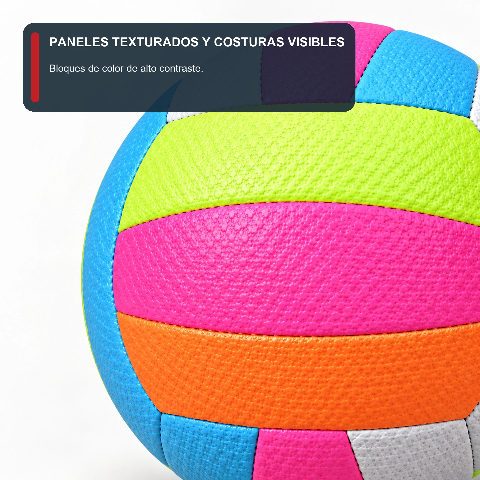 Balón de Vóleibol Multicolor, Circunferencia 67 cm