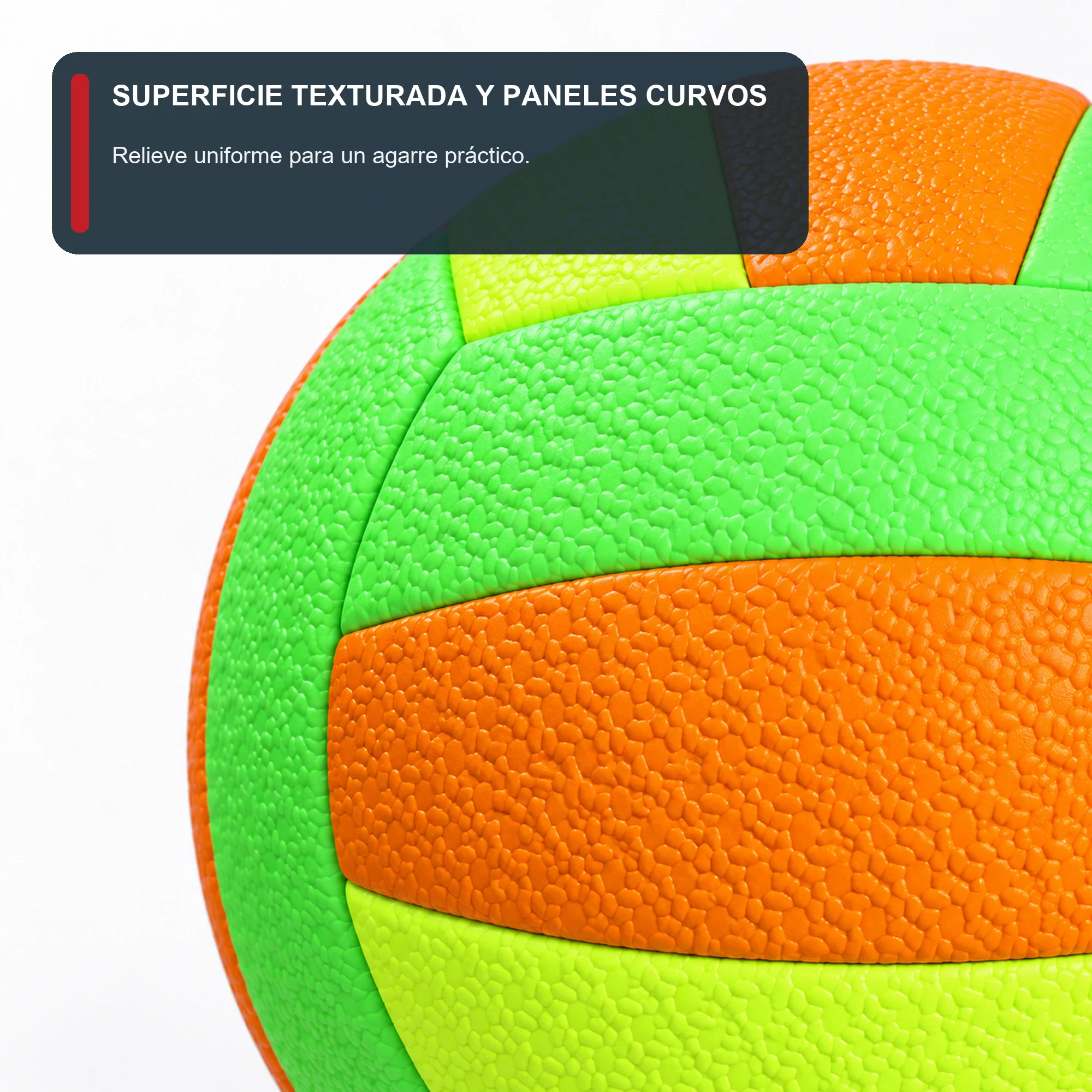 Balón de Vóleibol Tres Colores, 18,5 cm