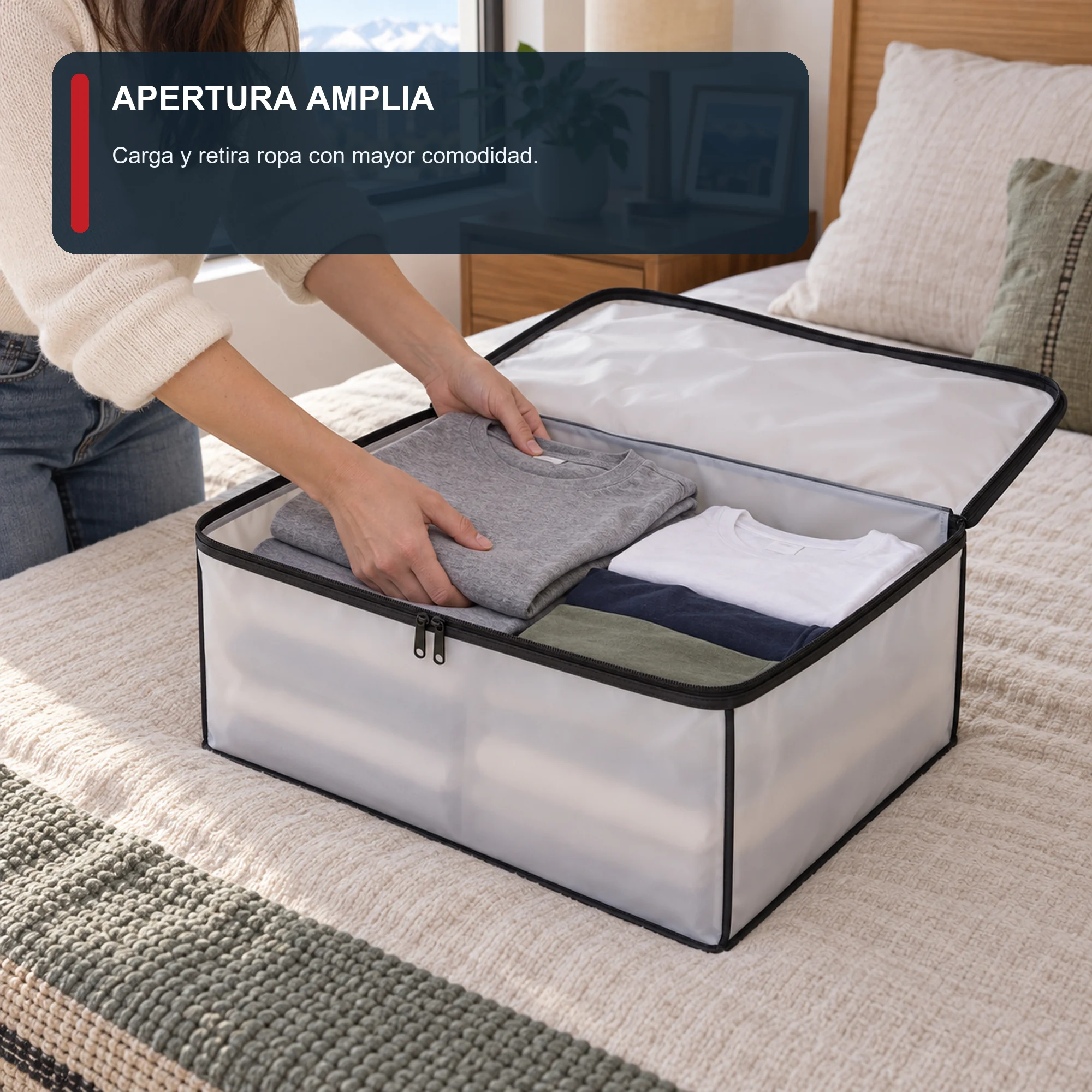 Bolsa Multiuso Organizadora de PEVA con Cierre, 40 × 30 × 20 cm, 1 Unidad