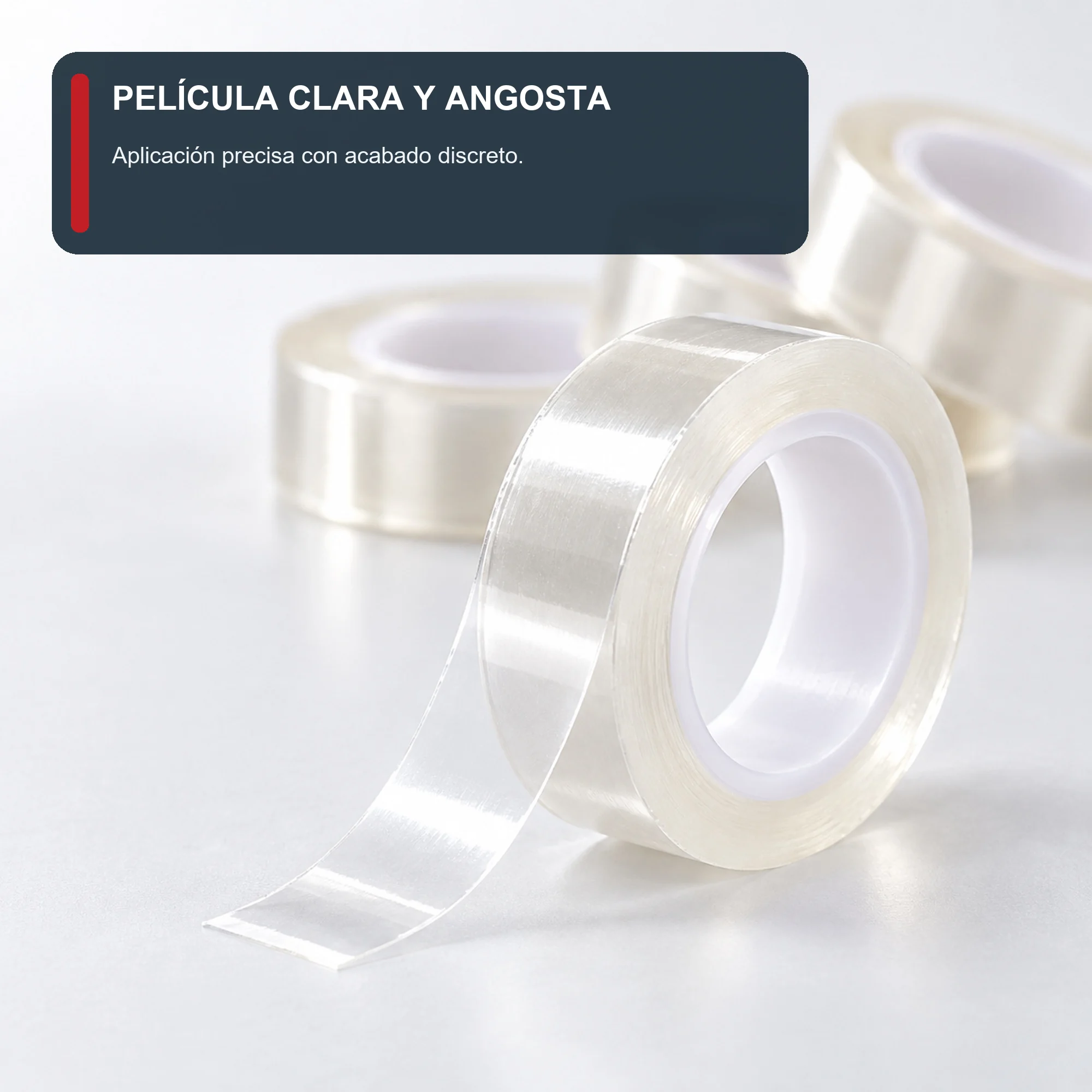 Cinta Adhesiva Transparente, 12 Rollos de 12 mm × 30 yd