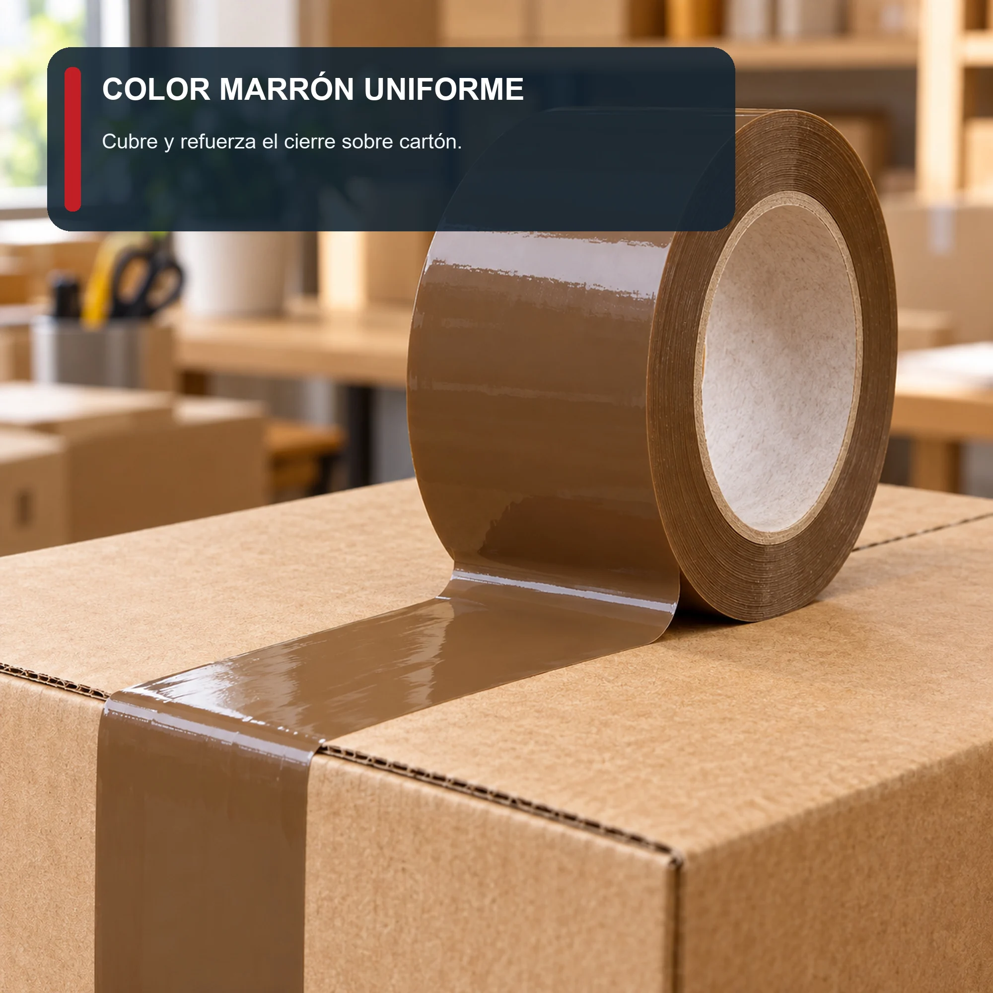 Cinta de Embalaje Marrón, 48 mm × 150 m