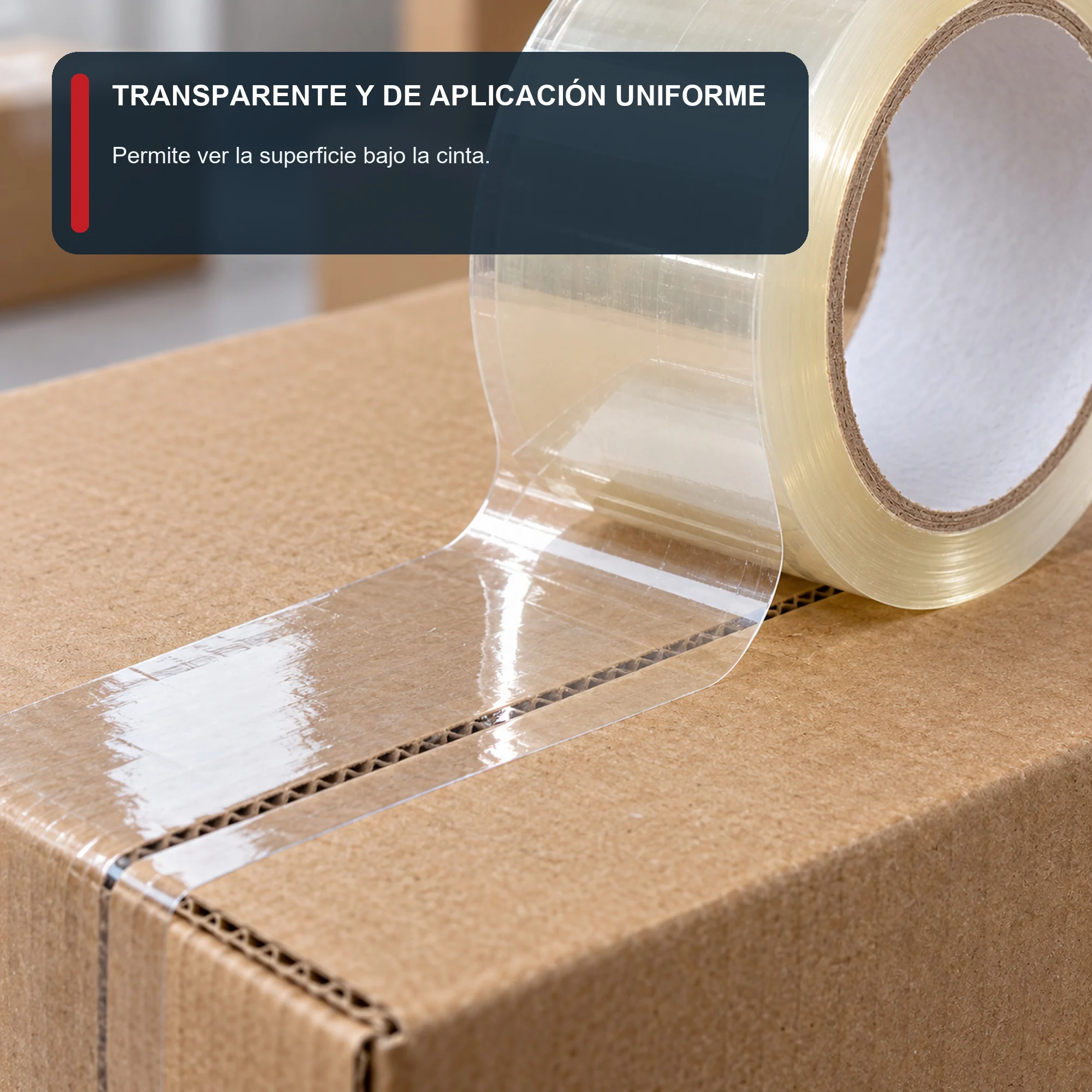 Cinta de Embalaje Transparente, 48 mm × 90 m