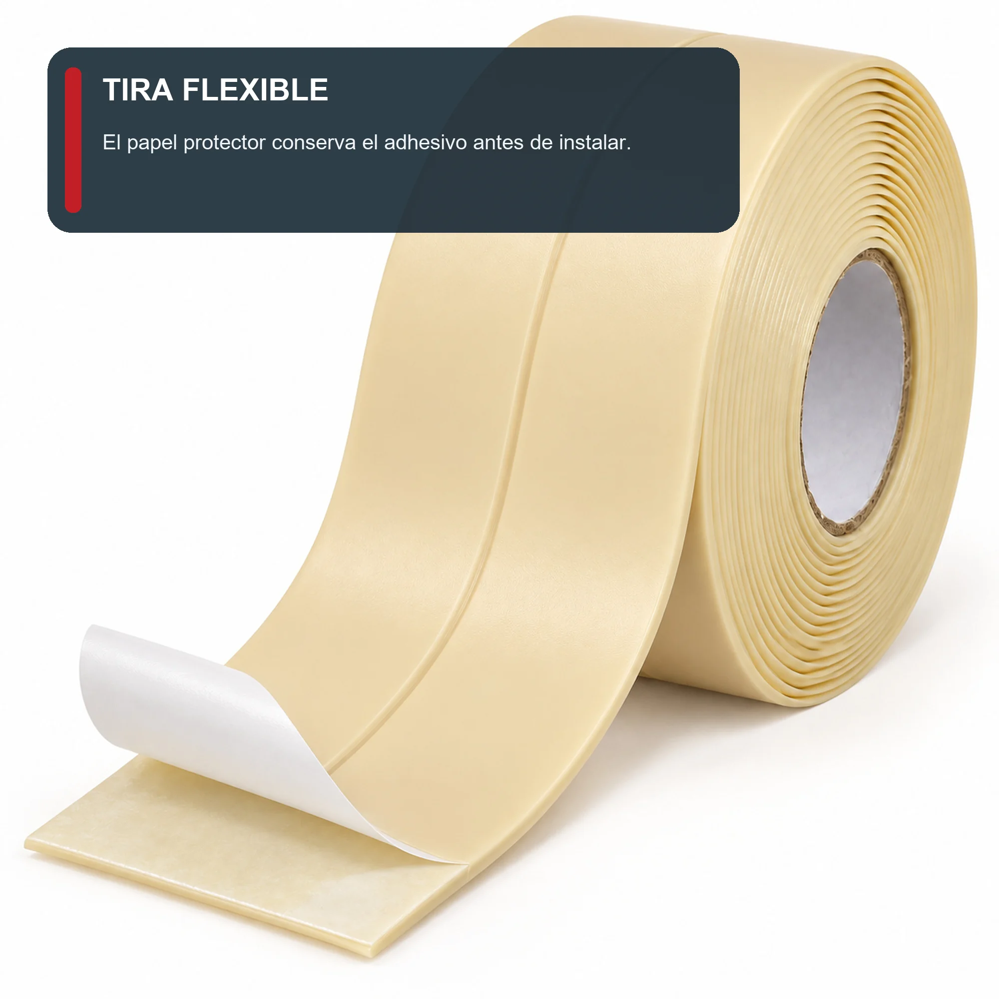 Cinta Selladora Autoadhesiva Beige, 38 mm × 3,2 m
