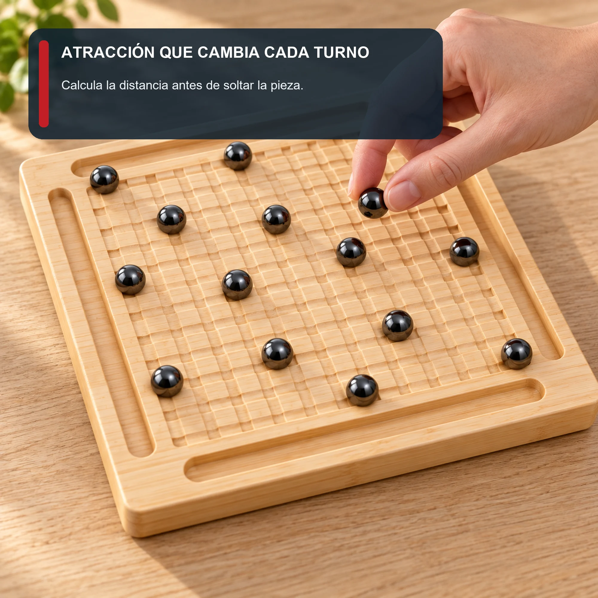 Juego Magnetic Chess de Madera, 23,5 × 23,5 cm