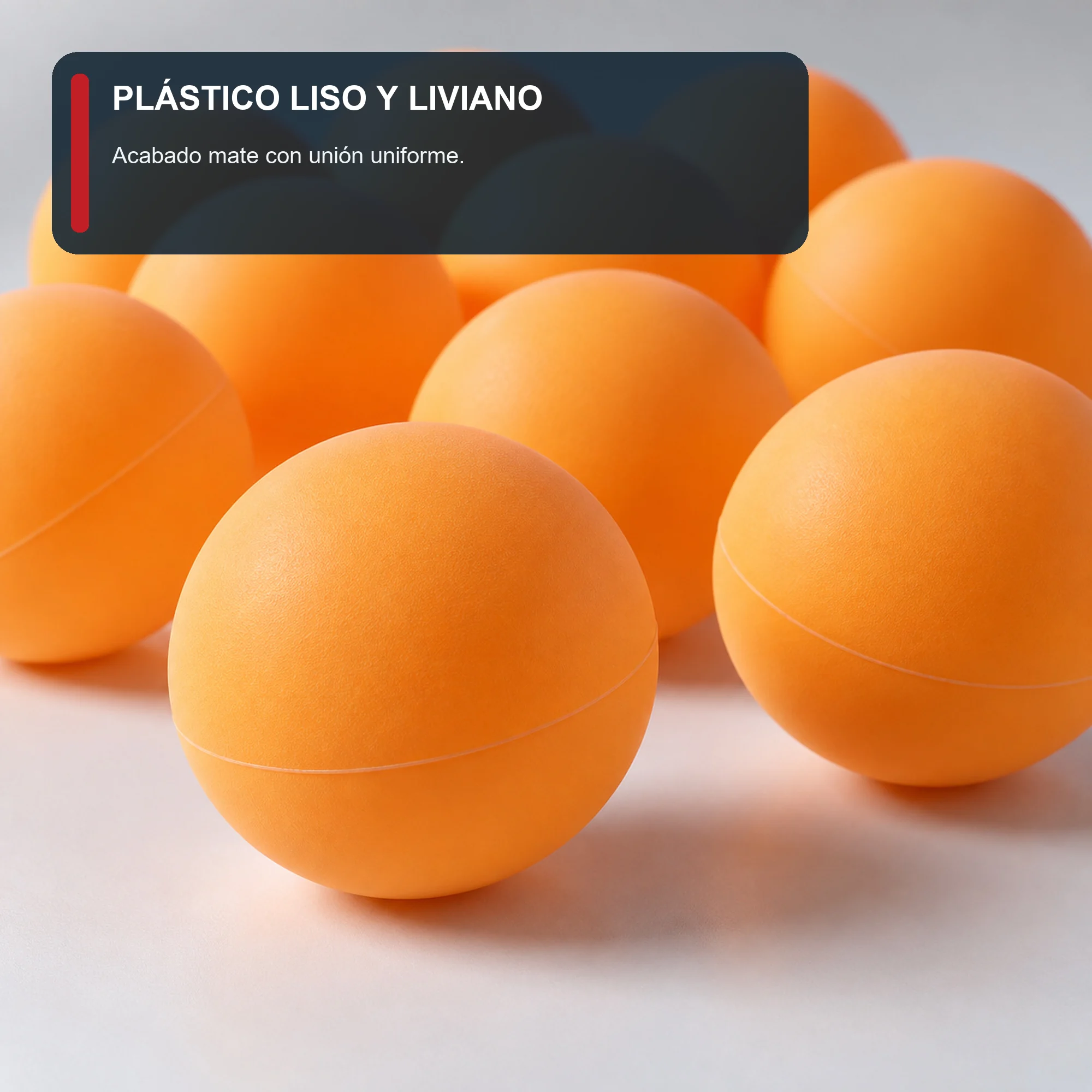 Pelotas de Tenis de Mesa Naranjas, 3,5 cm, Pack de 12