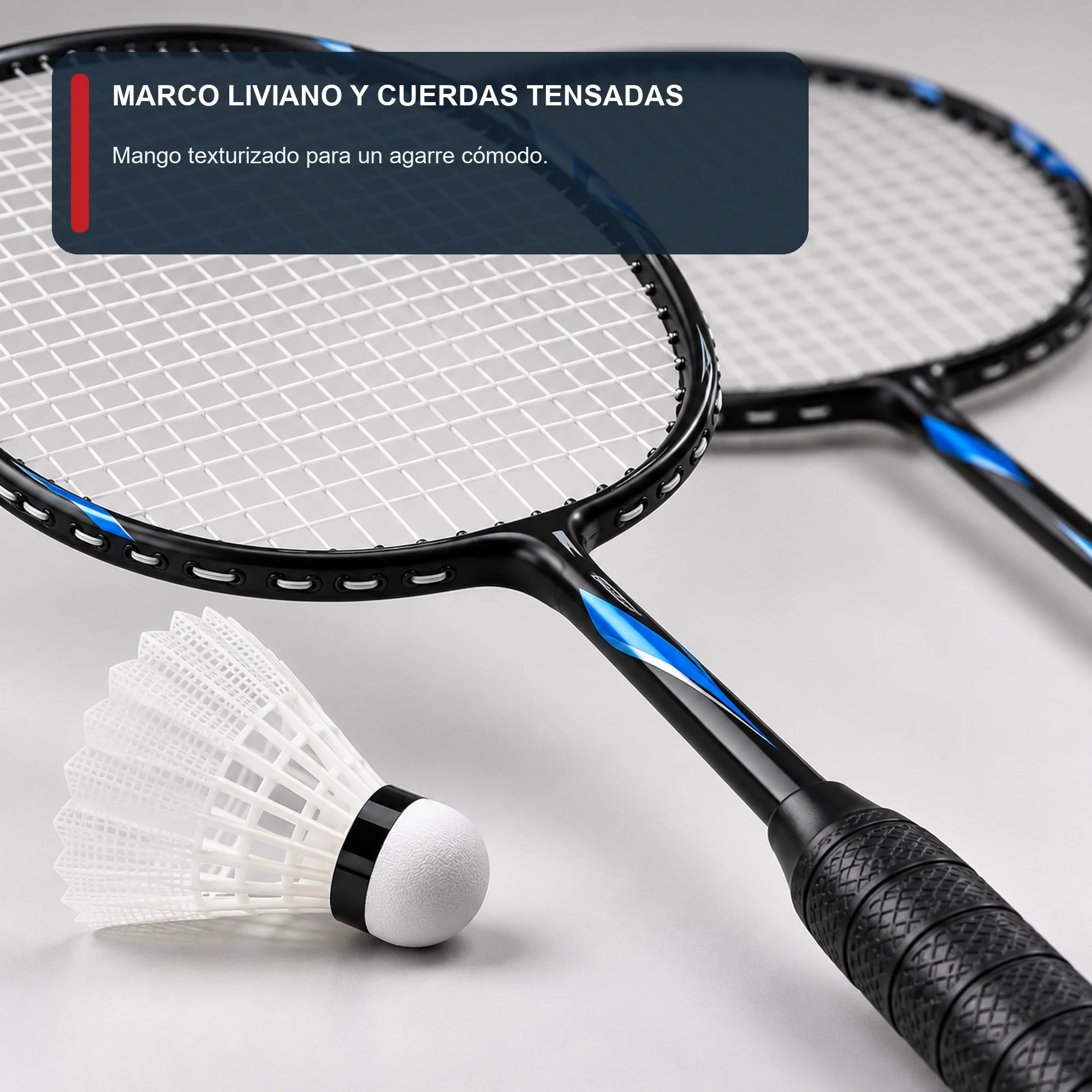 Set de Bádminton con 2 Raquetas, Volante y Estuche