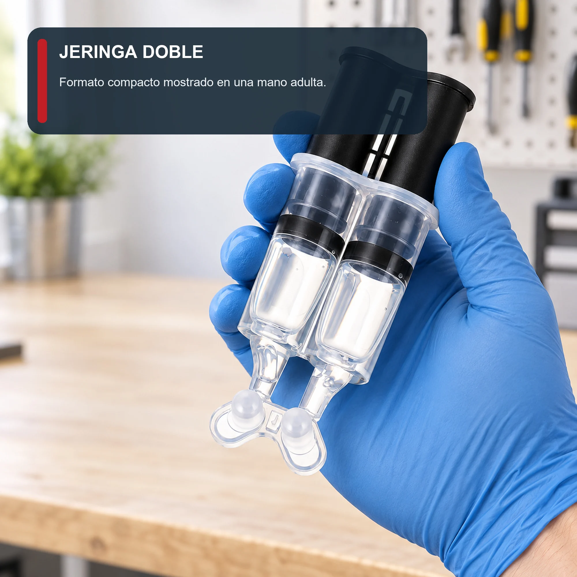 Adhesivo Epóxico Bicomponente en Jeringa Doble