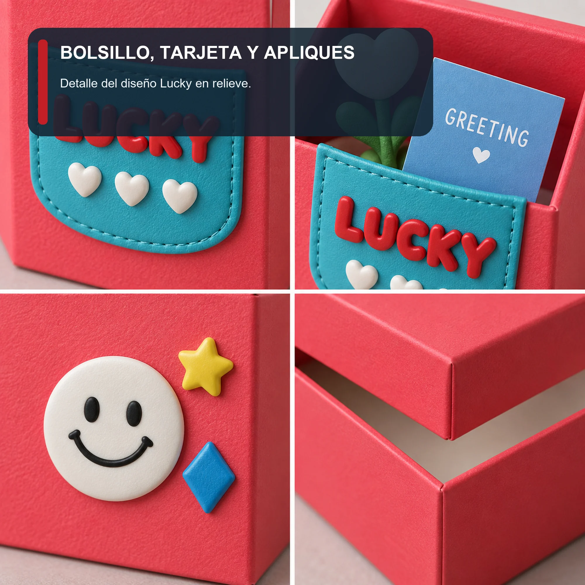 Caja de Regalo Caja Compacta Lucky, 12 × 12 × 6 cm