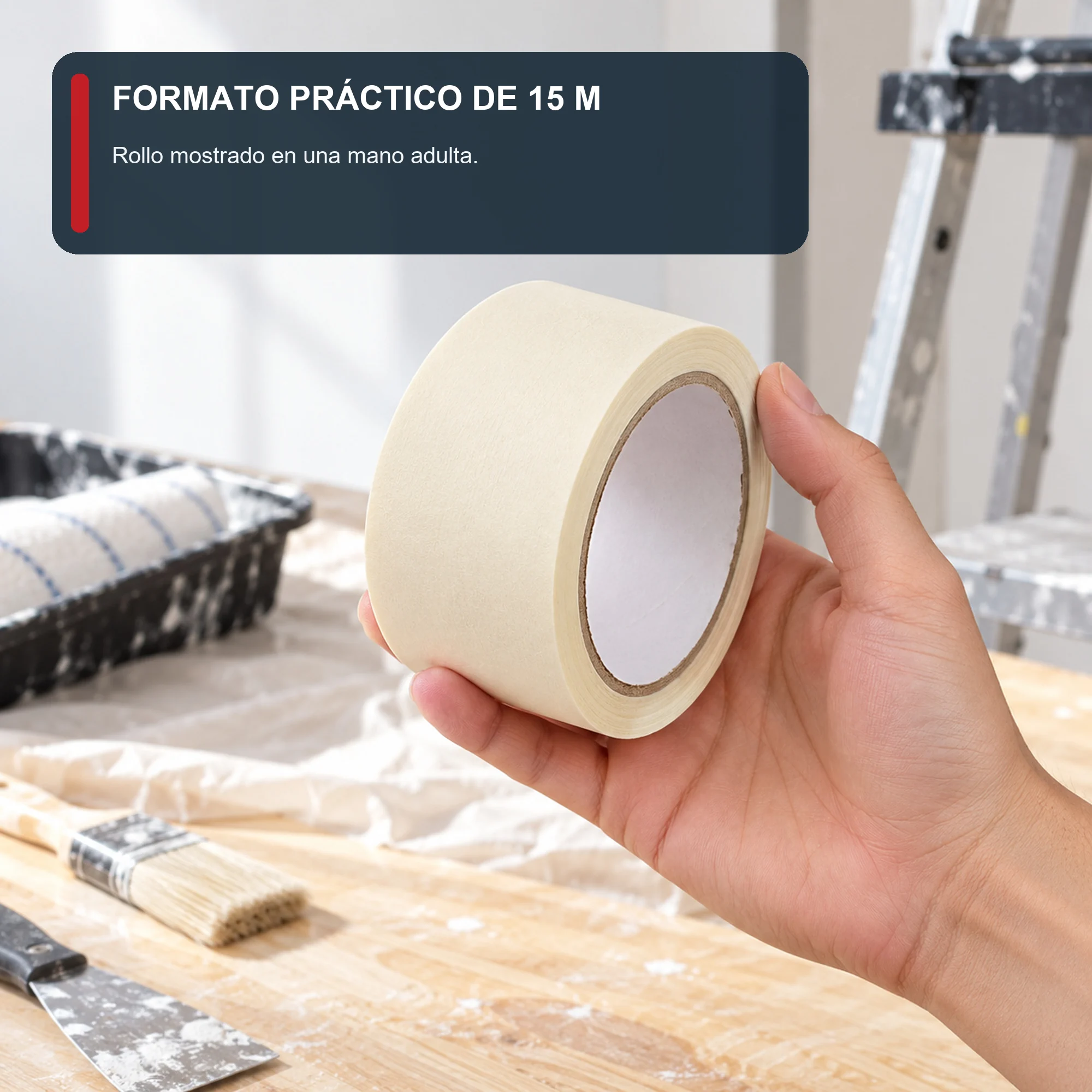 Cinta de Enmascarar para Pintura, 48 mm × 15 m